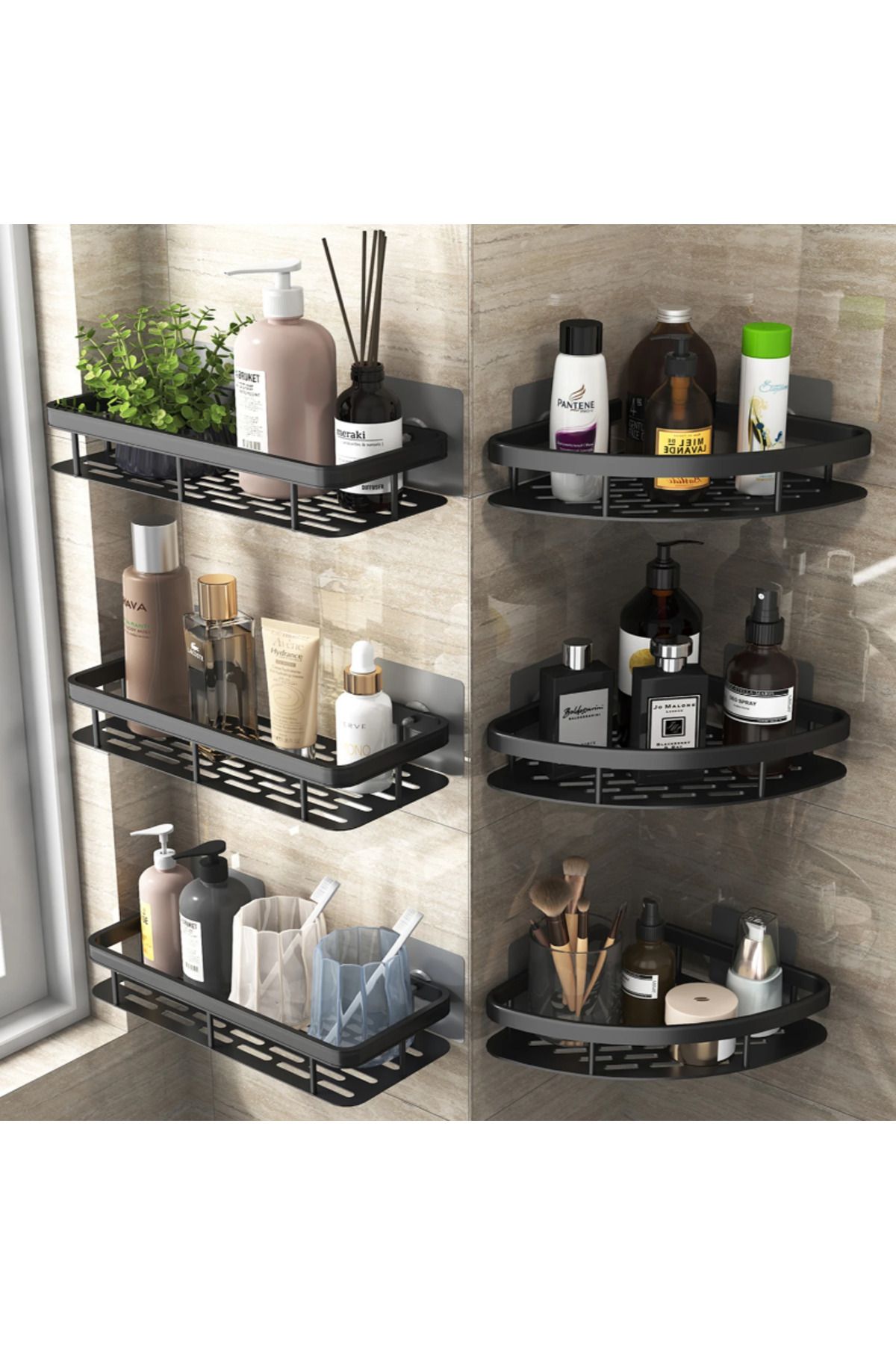 Choice-Bathroom Shelf Aluminum Alloy Shampoo Rack Makeup Storage Organizer Shower Shelf Bathroom Accesso... 2