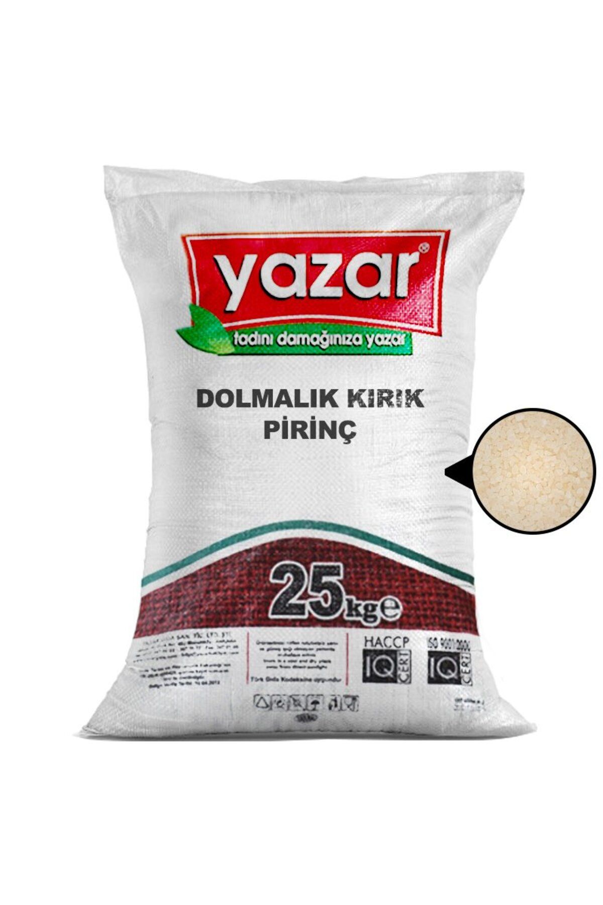 YAZAR Dolmalık Kırık Pirinç 25 Kg.