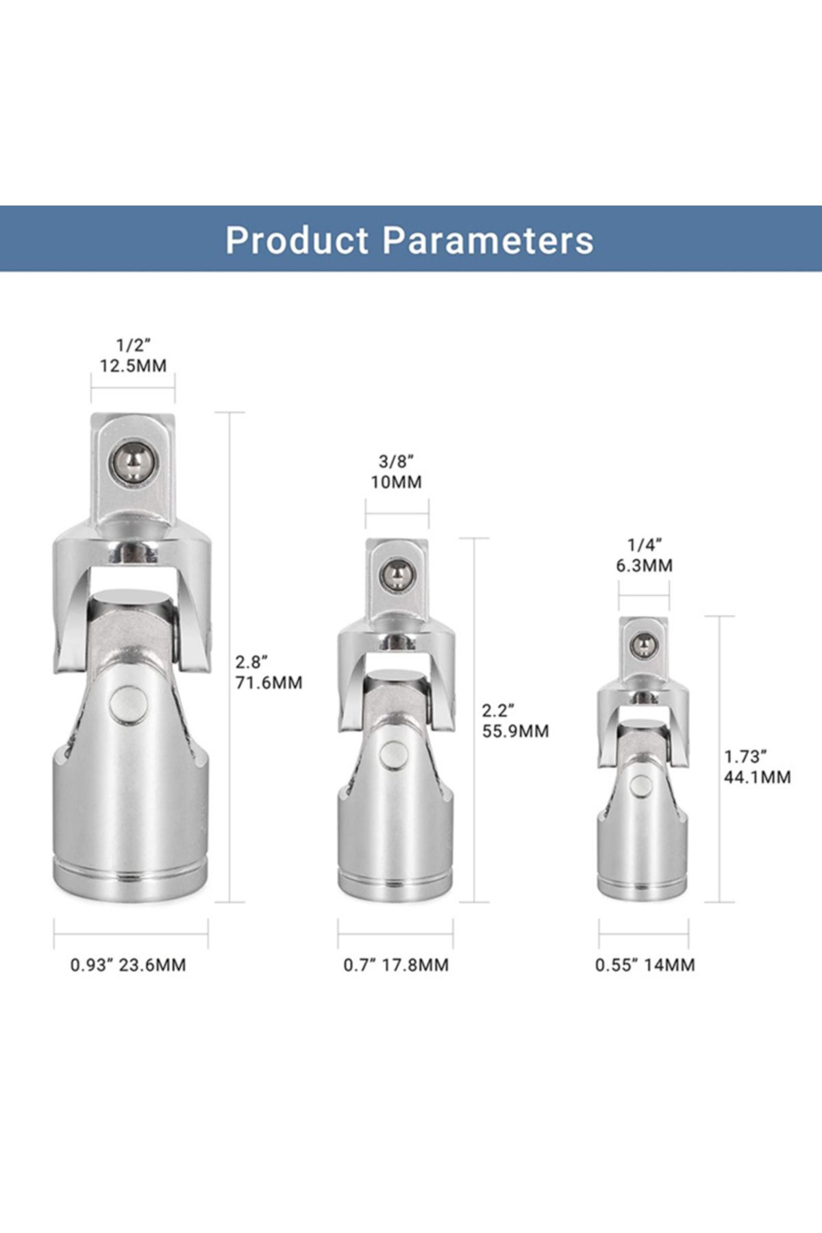 Choice-3pcs 1set 1pc/3pcs Universal Joint Set Ratchet Angle Extension Bar Socket Adapter Manual And Pneumat 1