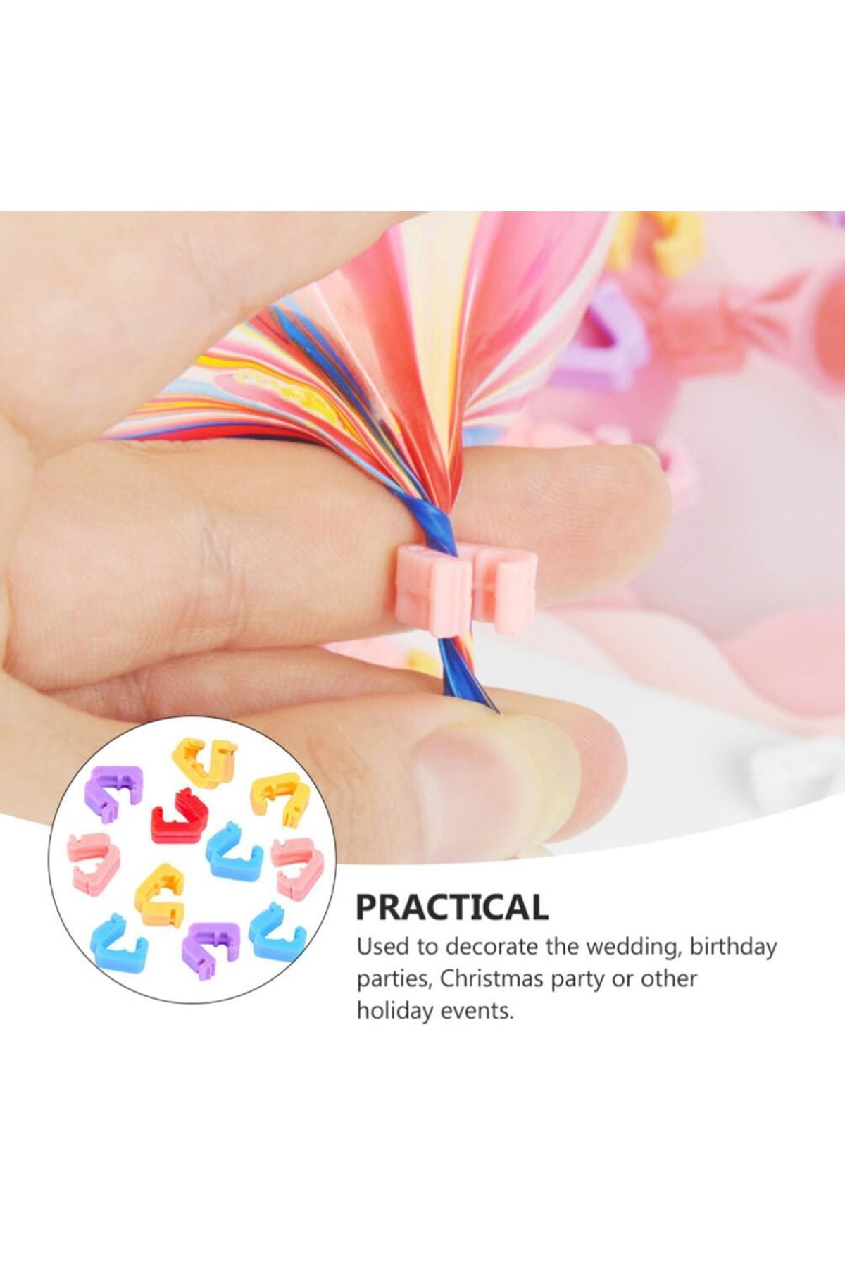 Choice-100pcs  Balloon Sealing Clips   Balloon Clips Ties for Sealing Balloon Accessories  Balloon Tying... 2