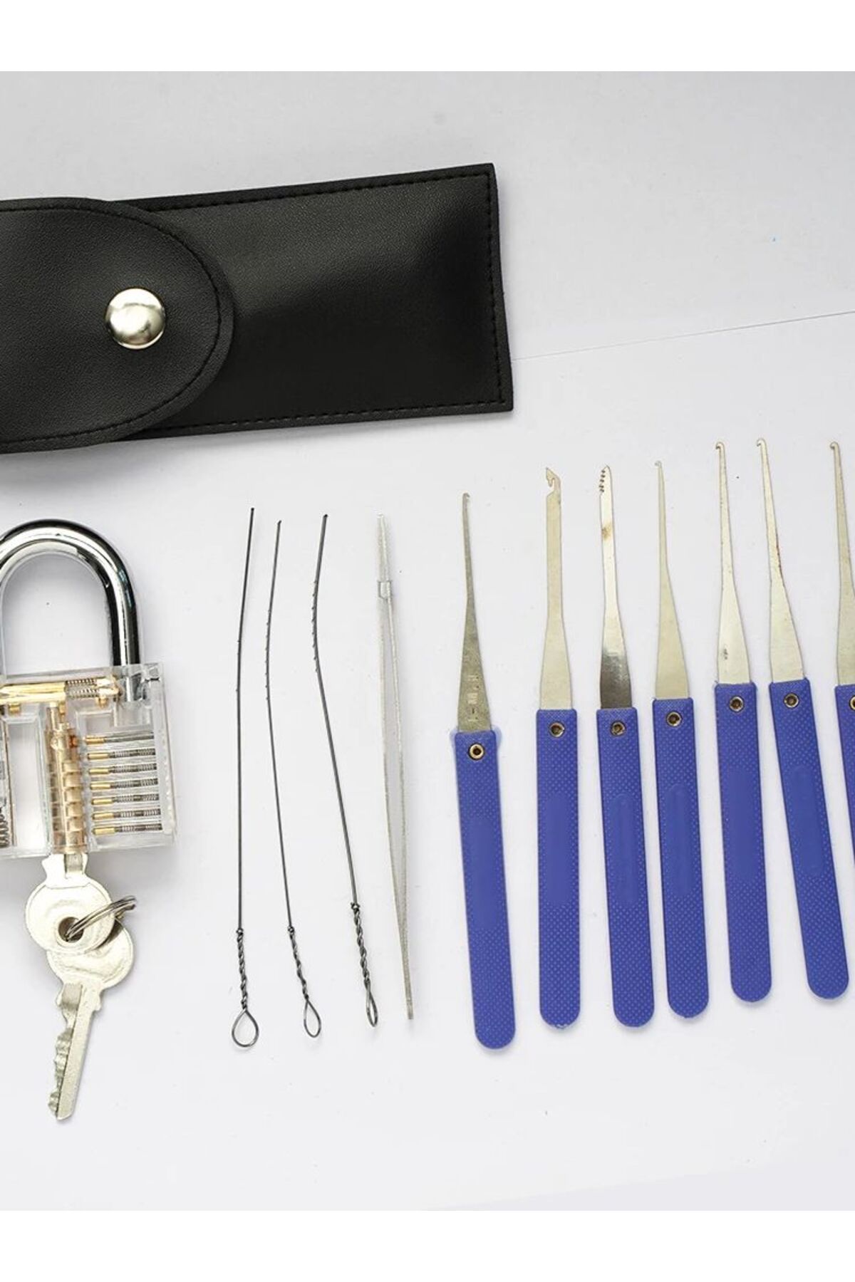 TSNEW-Lock Pick Set Broken Key Remove Auto Locksmith Tools Key Extractor Lock Picks Hand Tools 8