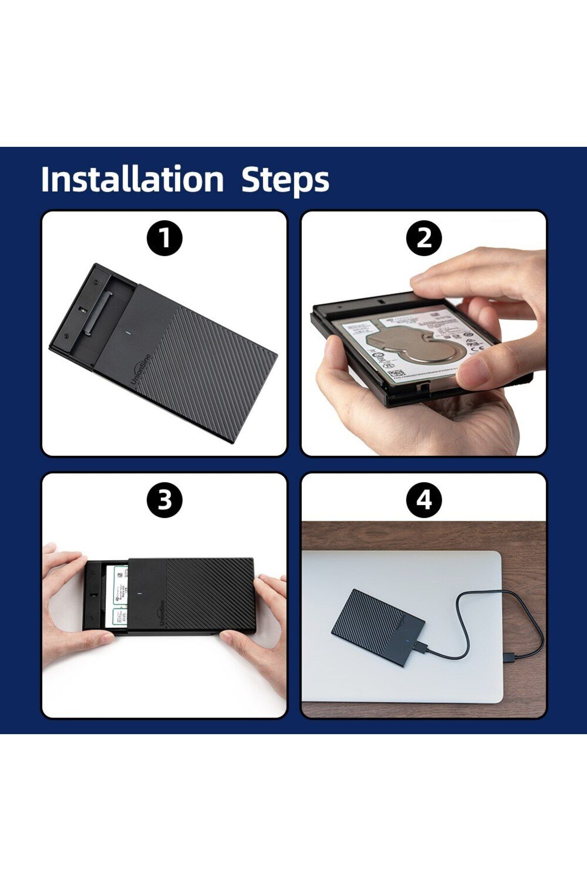 UnionSine-Hdd Case 2.5inch Usb3.0 Hdd Enclosure 2.5inch Serial Port Sata Ssd Support 6tb For Seag... 5