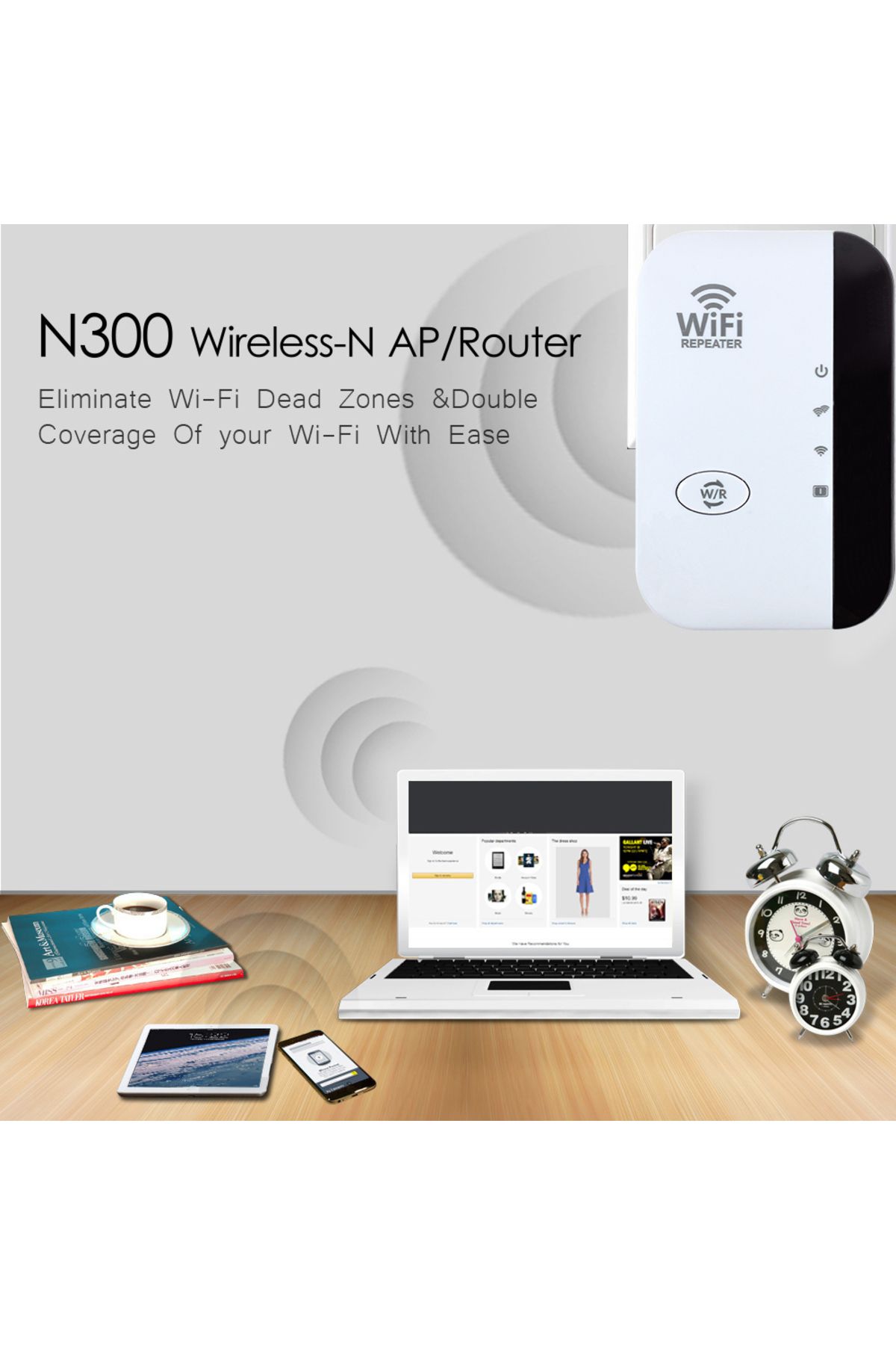 Choice-Eu Plug Fenvi 300mbps Wireless Wifi Repeater Remote Wifi Extender Wifi Amplifier 802.11n Wifi Booste 4