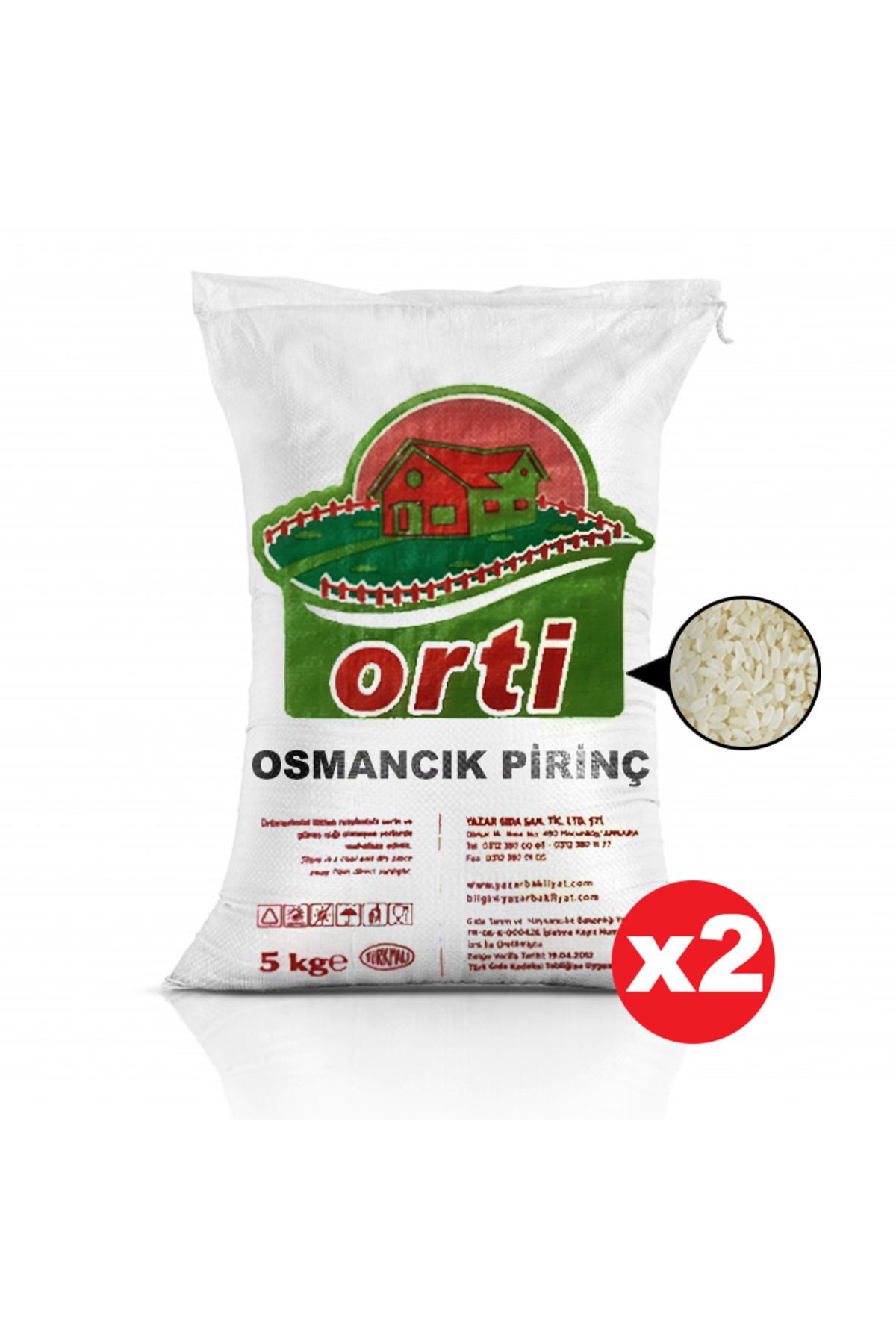 orti Osmancık Pirinç 5 Kg x 2 Paket