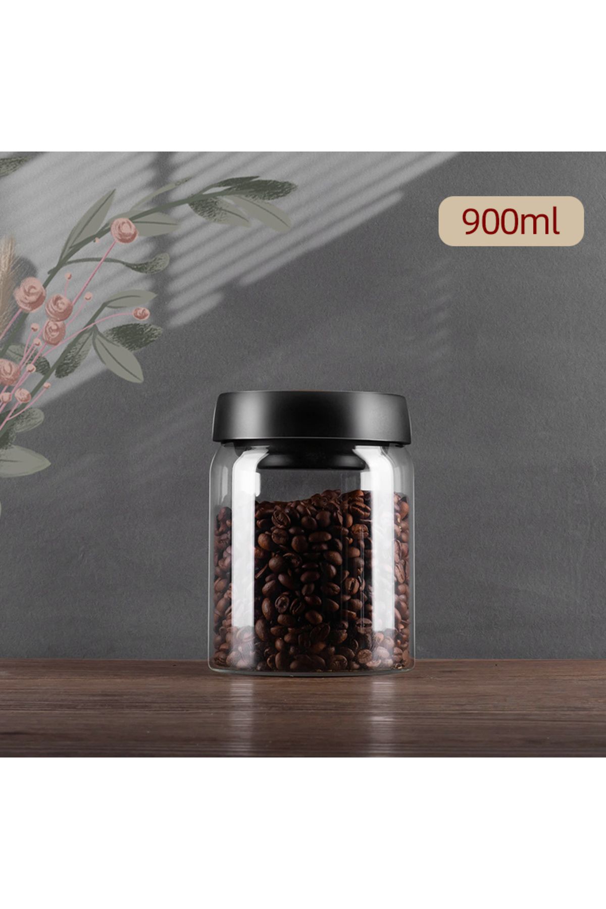 Choice-900ml Paracity Vacuum Sealed Tank Coffee Bean Glass Sealed Jar Household Moisture-proof Air Extracti 1