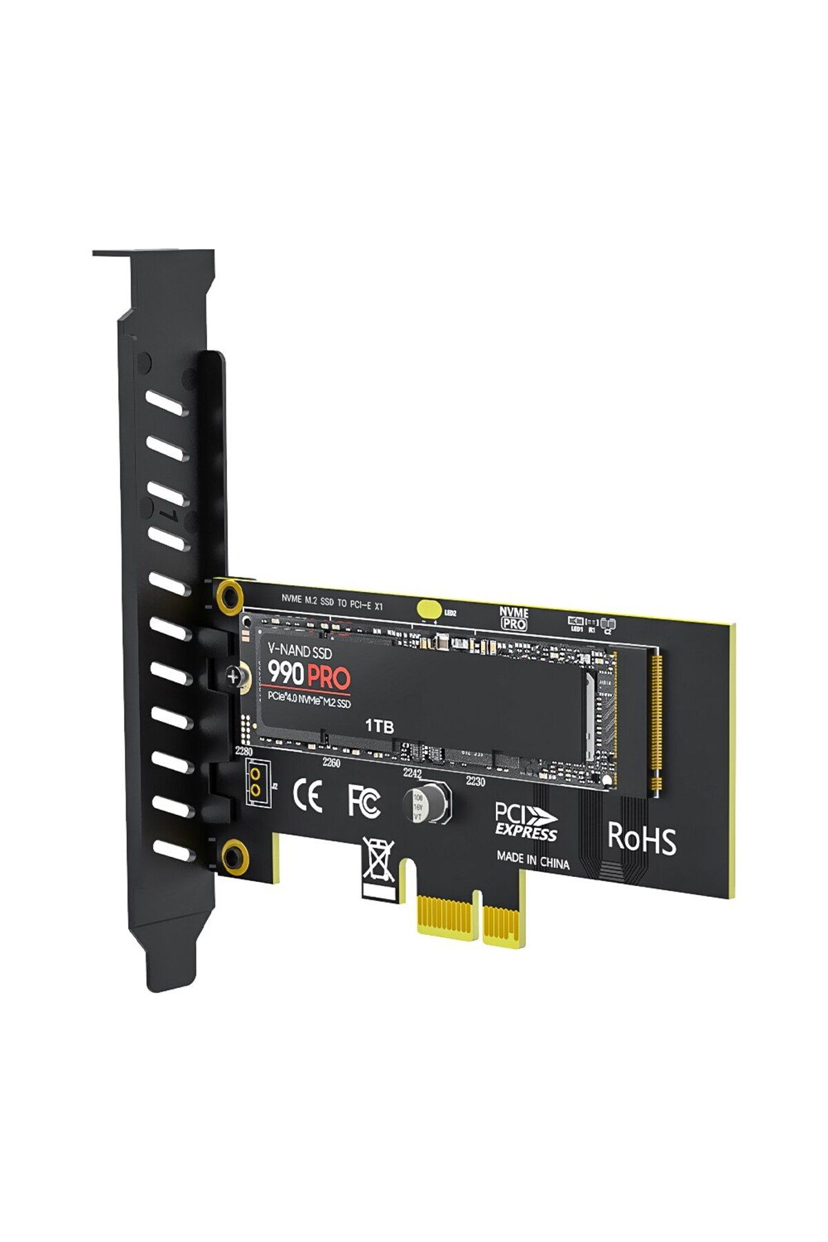 JEYI-M.2 NVME SSD to PCIE X1 Adapter Card, 2280 SSD PCIe 3.0 4.0 Expansion Card for Desktop PC, P... 8