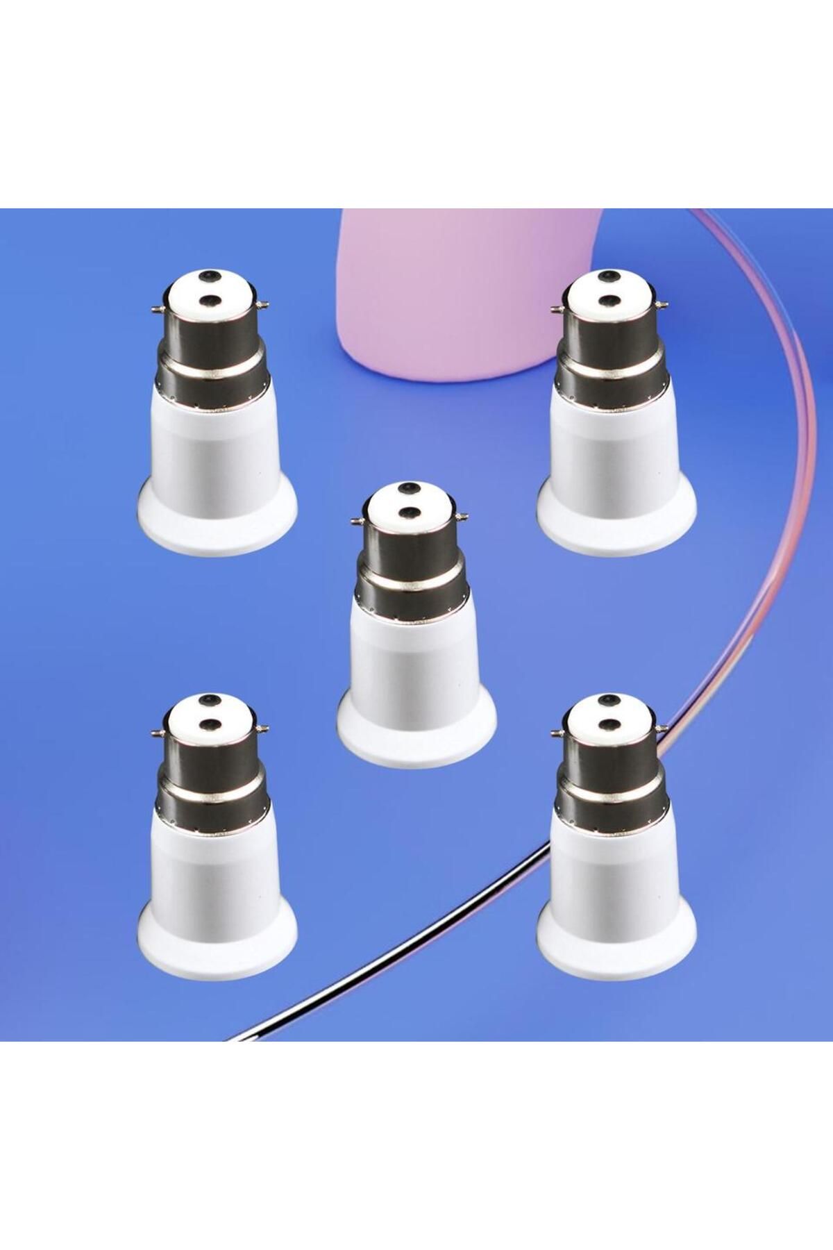 Choice-5 Pieces B22 to E27 Light Socket Adapter Lighting Accessories Adaptor Holder Lamp Base Socket Con... 3