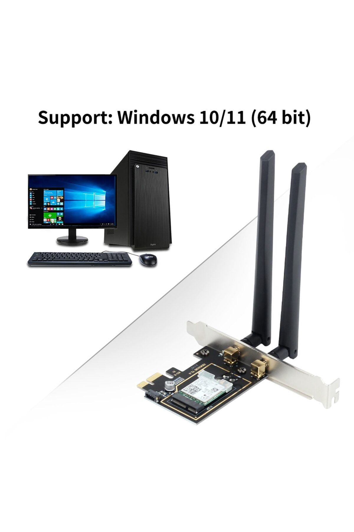 fenvi-Pcie Wireless Wifi Adapter 5374mbps Wifi 6e Ax210ngw 2.4g/5g/6ghz For Bluetooth 5.3 802.11a... 6