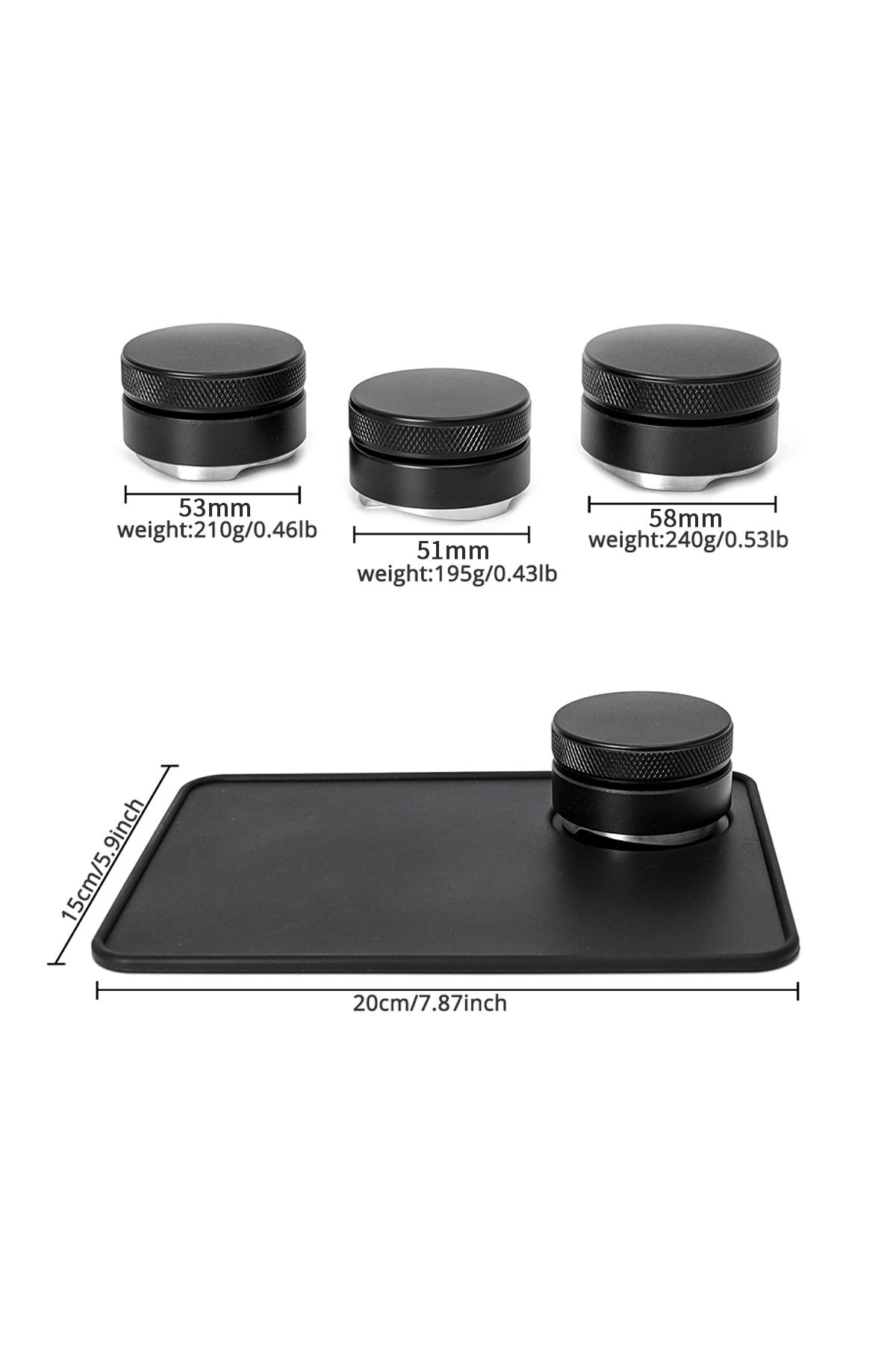 Choice-Coffee Distributor, Espresso Distribution Tool/Leveler, 3 Angled Slopes Adjustable Palm Tamper Fi... 7