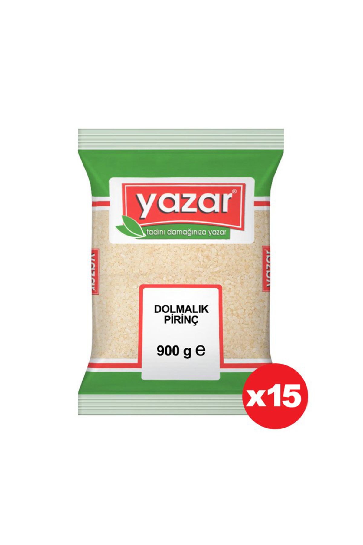 YAZAR Dolmalık Kırık Pirinç 900 Gr. x 15 Adet