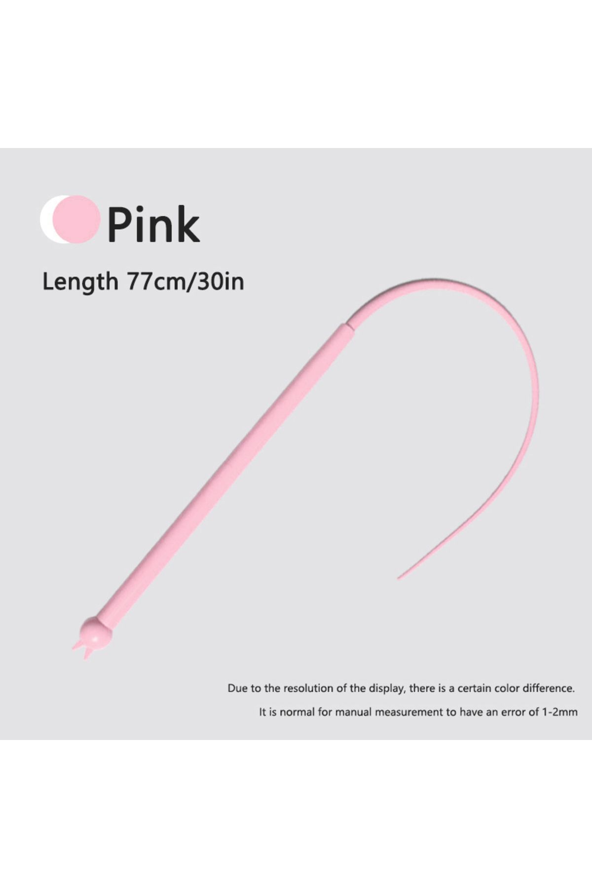 Choice-Pink Silicone Cat Teaser Stick Simulation Mouse Tail Cat Interactive Bite Resistant Toy,durable To B 1