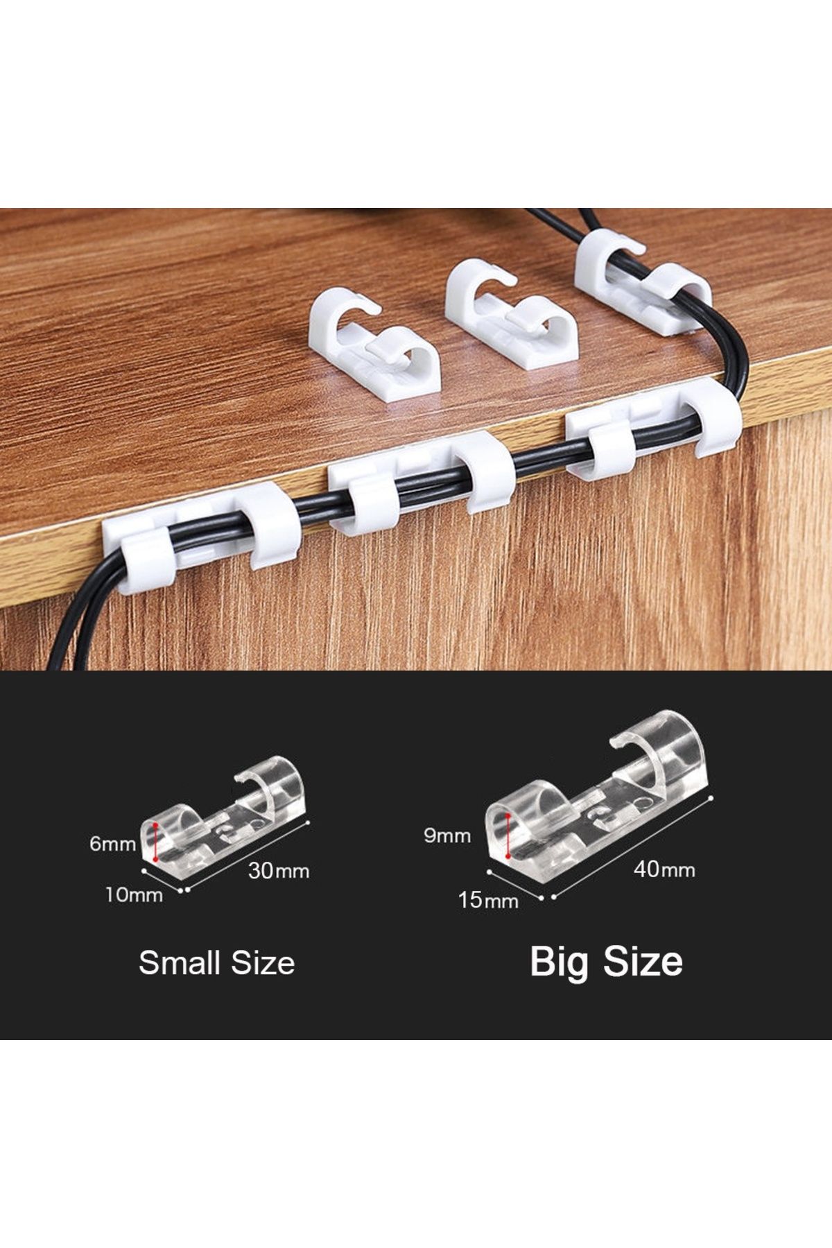 Choice-20/5PCS USB Cable Organizer Clips Wire Winder Holder Earphone Mouse Cord Clip Protector Managemen... 2