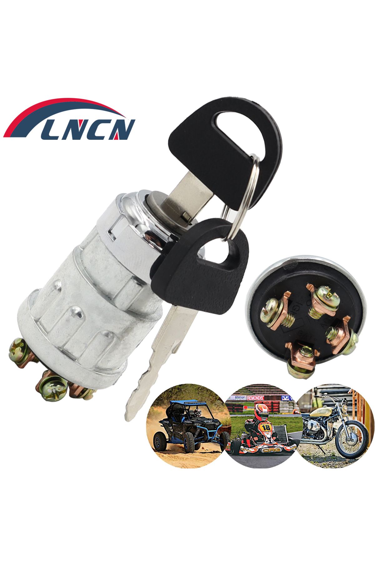 Choice-Universal Car Boat 12V 4 Position Ignition ON /OFF /Start Ignition Switch Lock with 2 Keys for Pe... 1