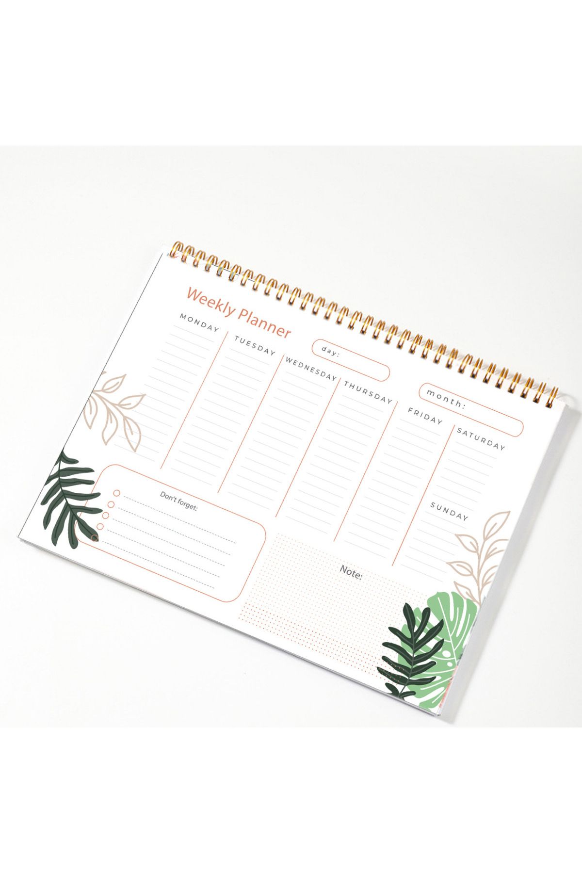 Choice-Style 2 1pc Weekly Planner-weekly To Do List Notepad-11''×8.8''weekly Planner Pad-spiral Undated Wee 1