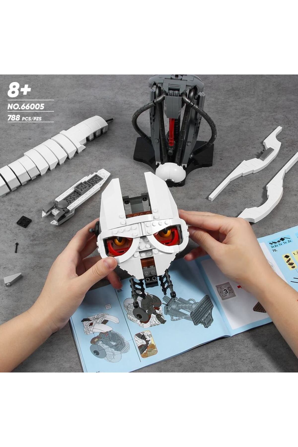 Choice-788 قطعة من مكعبات بناء خوذة الجنرال Grievous من MOC Idea، مجموعة نماذج خوذة تجميع... 3