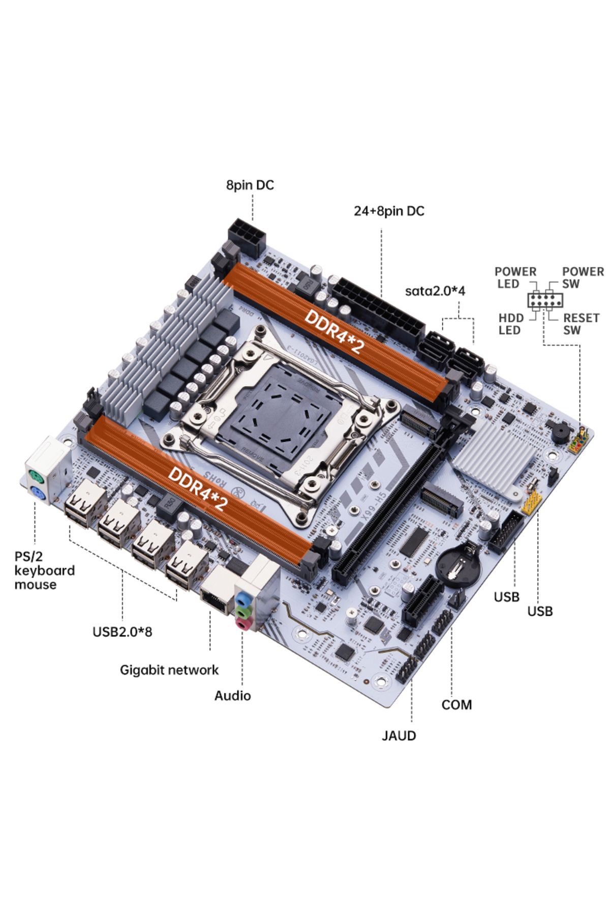 Choice-QIYIDA X99 Motherboard Set Kit With LGA2011-3 Xeon E5 2630 V4 CPU DDR4 16GB REG ECC memory PCI 16... 6