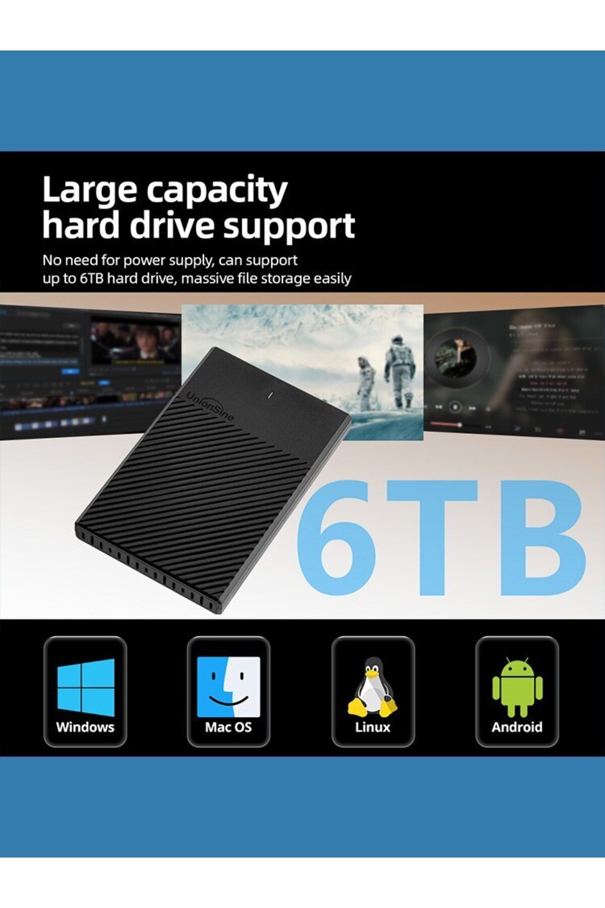 UnionSine-Hdd Case 2.5inch Usb3.0 Hdd Enclosure 2.5inch Serial Port Sata Ssd Support 6tb For Seag... 8