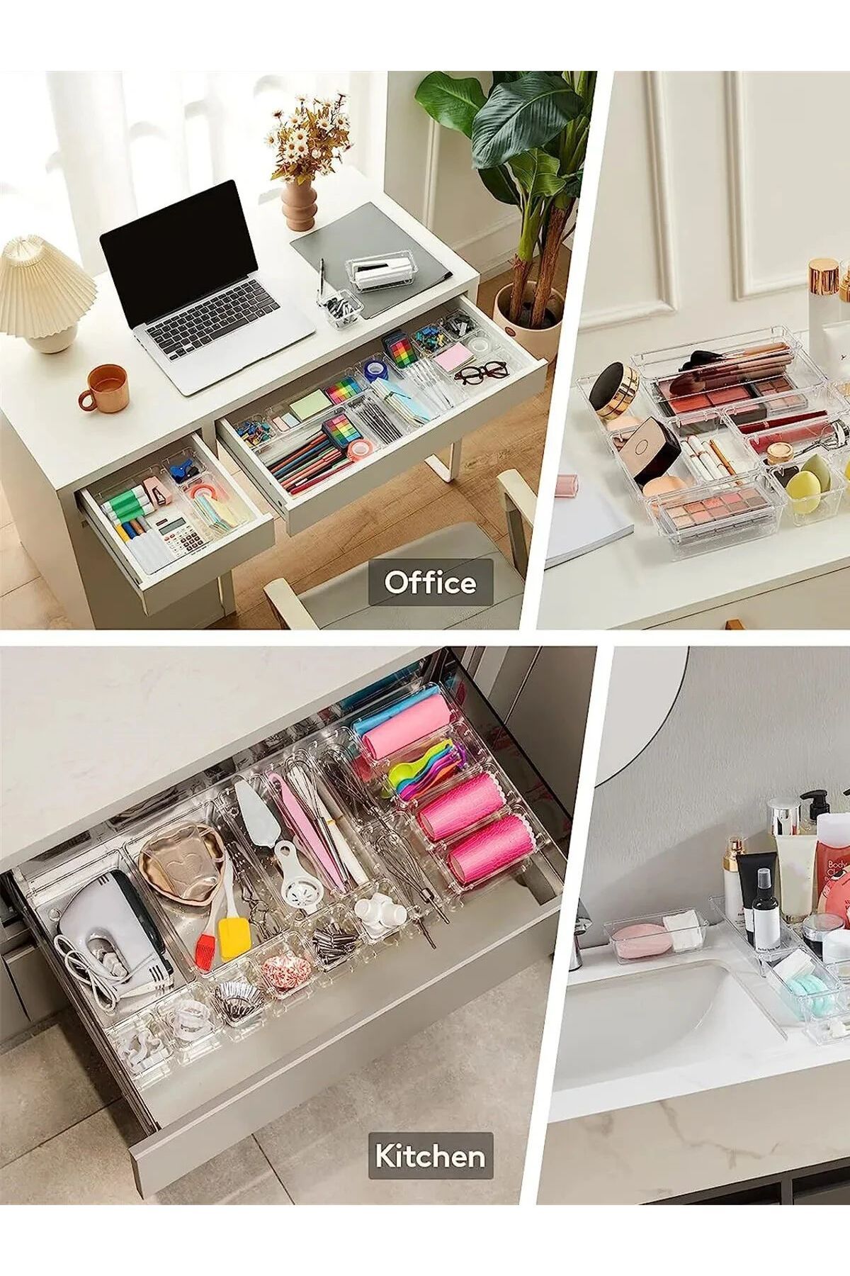 Choice-10-Piece Versatile Drawer Organizer Set - Clear Plastic Trays and Dividers in 4 Sizes for Perfect... 8