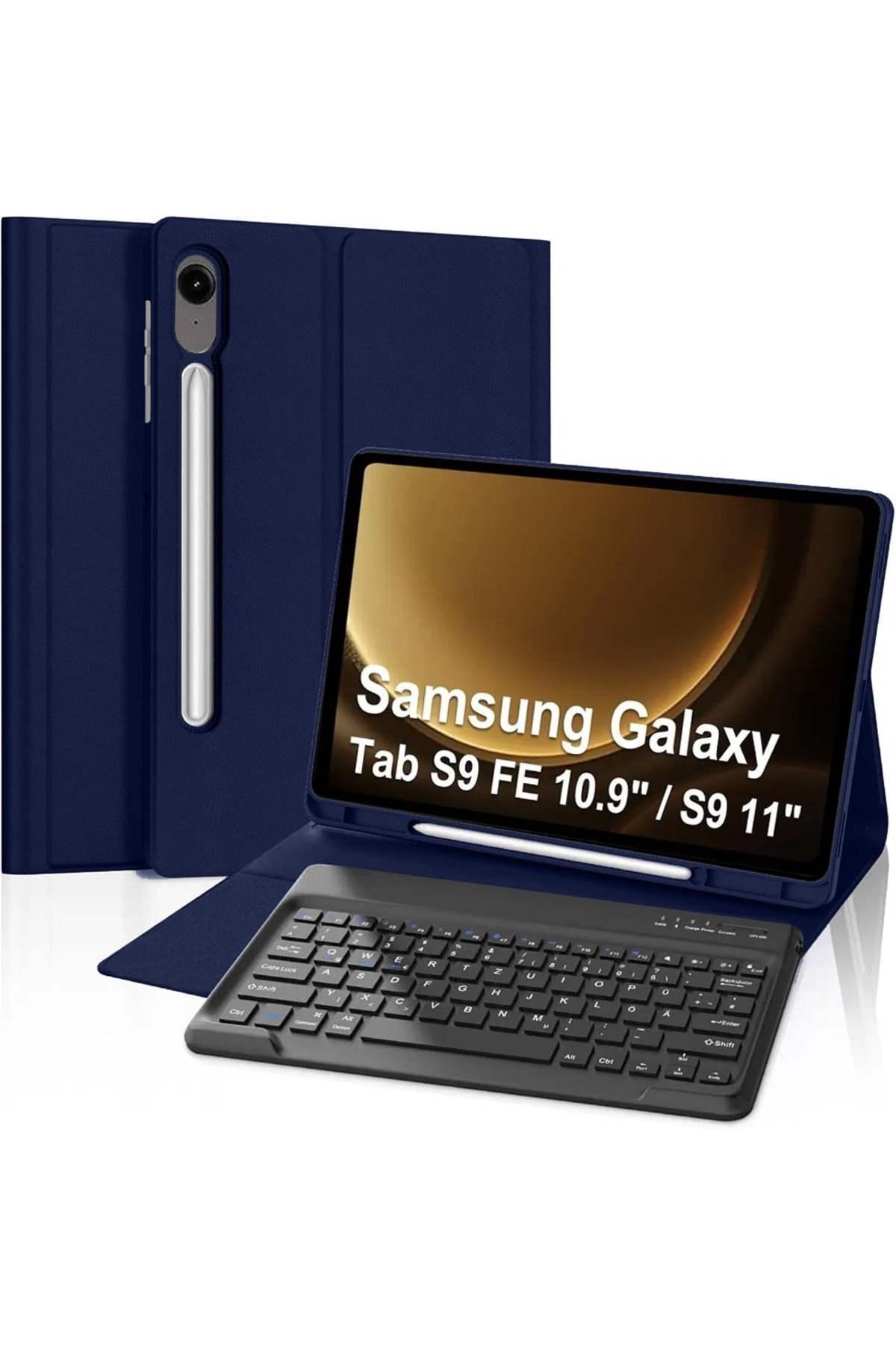 Fogy Samsung Galaxy Tab S9/s10 Fe/s9 Fe 10.9 Inç Case Uyumlu Bluetooth Türkçe Q Klavyeli Kılıfı