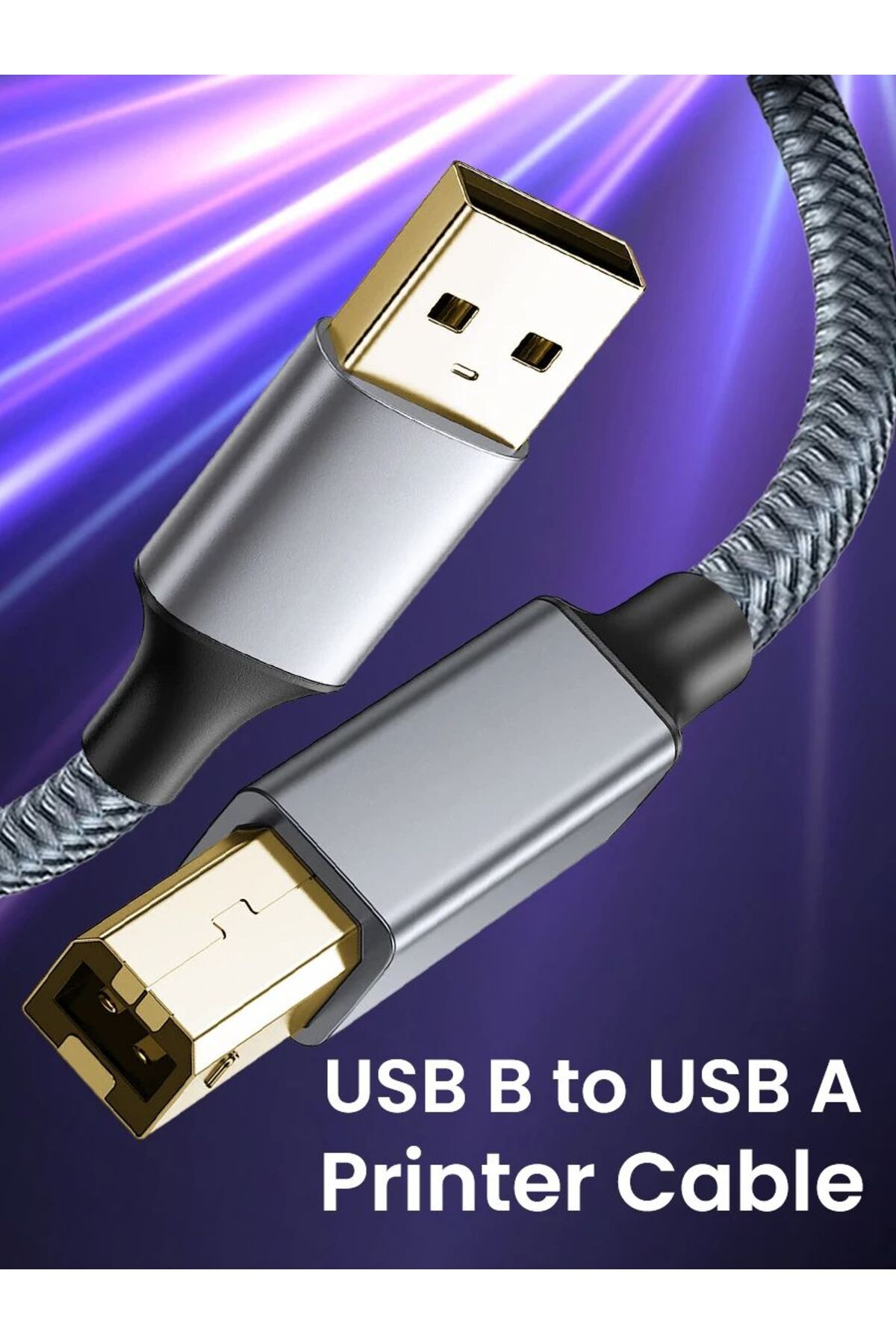 Choice-1.5m USB A to B Cable USB Printer 2.0 USB B Cable High-Speed Printer Cord Compatible with Hp Canon B 7