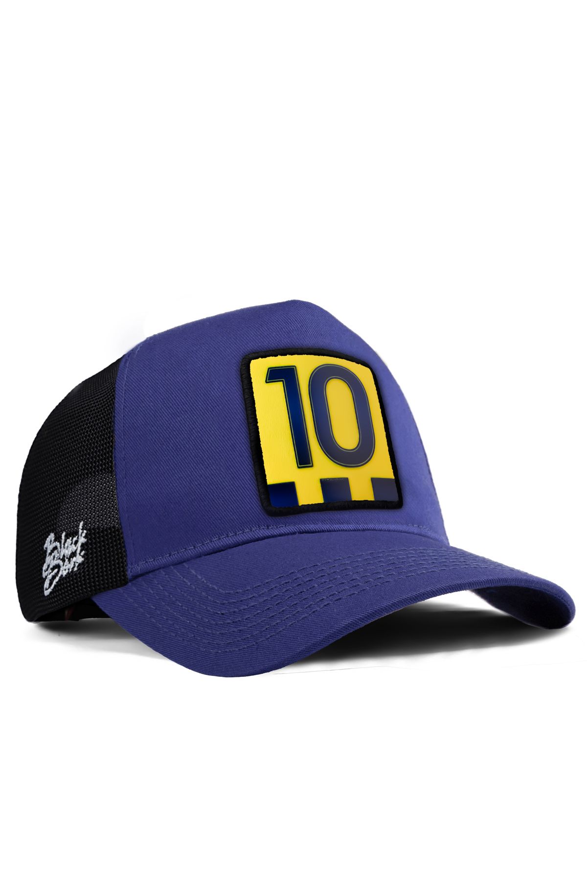 BlackBörk V1 Trucker Football Yellow Navy Blue - 10 Code Logo Unisex مش مشکی - کلاه آبی (کلاه)