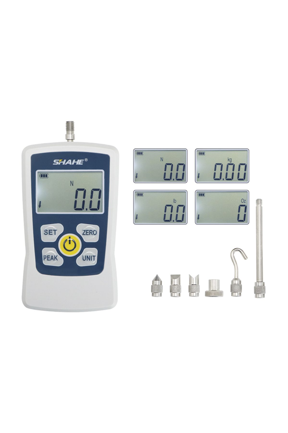 Shahe-500n Amf Digital Force Gauge Economic Dynamometer Force Gauge Push And Pull Tester Meter 7