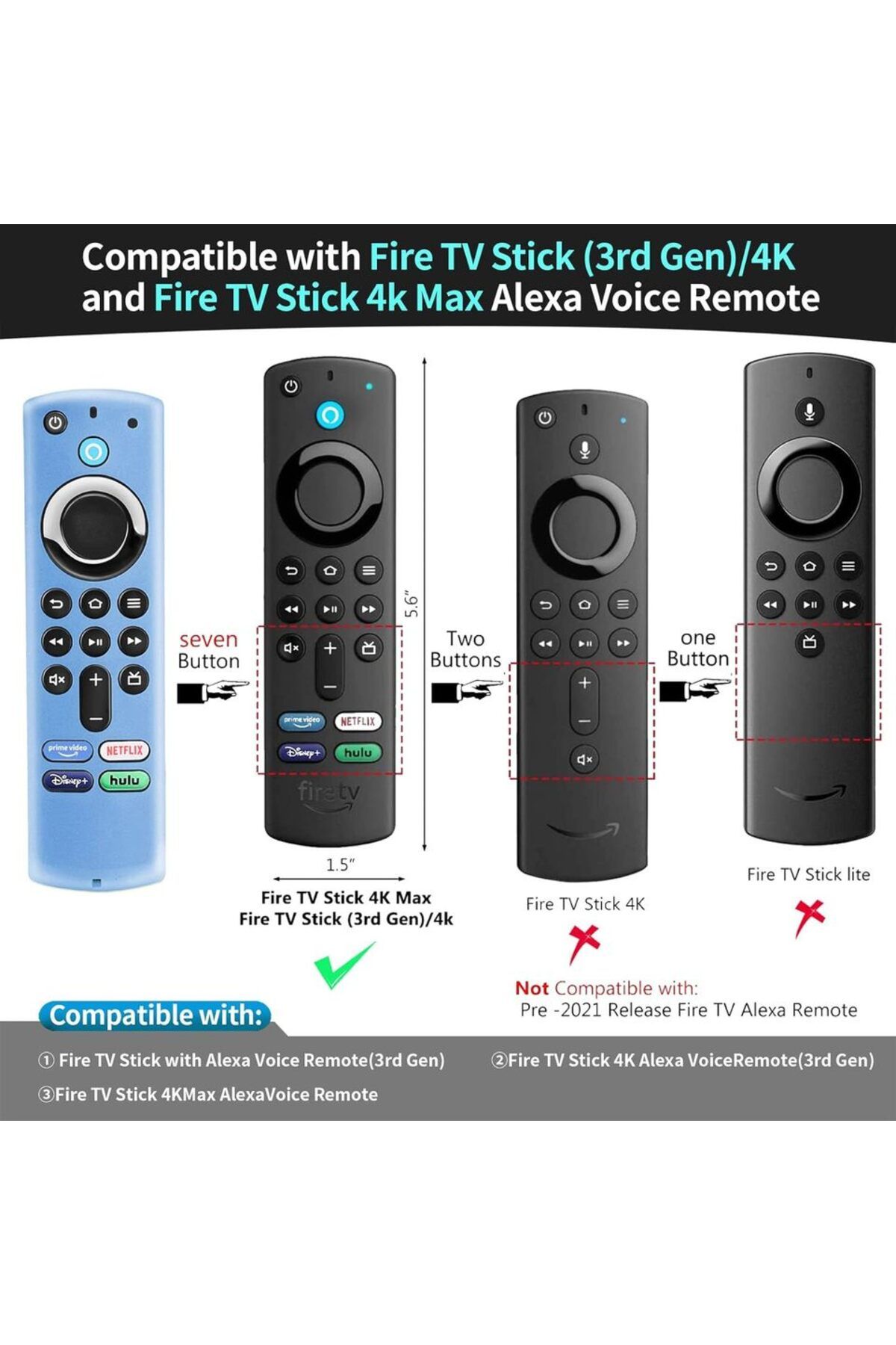 Choice-Silicone Remote Pretective Cover For Fire Stick 4K MAX/ 3rd Gen Fire TV Remote Case Glow in The D... 2