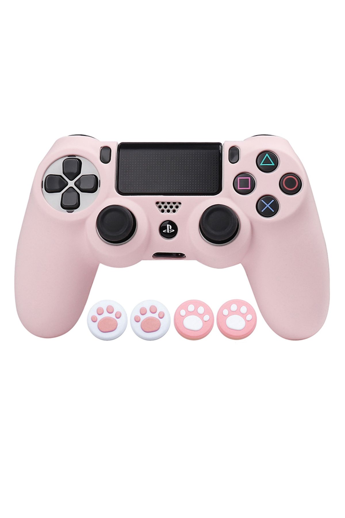 Choice-Pink Soft Silicone Protective Control Cover For Playstation 4 Controller Skin Ps4 Gamepad Case With 1