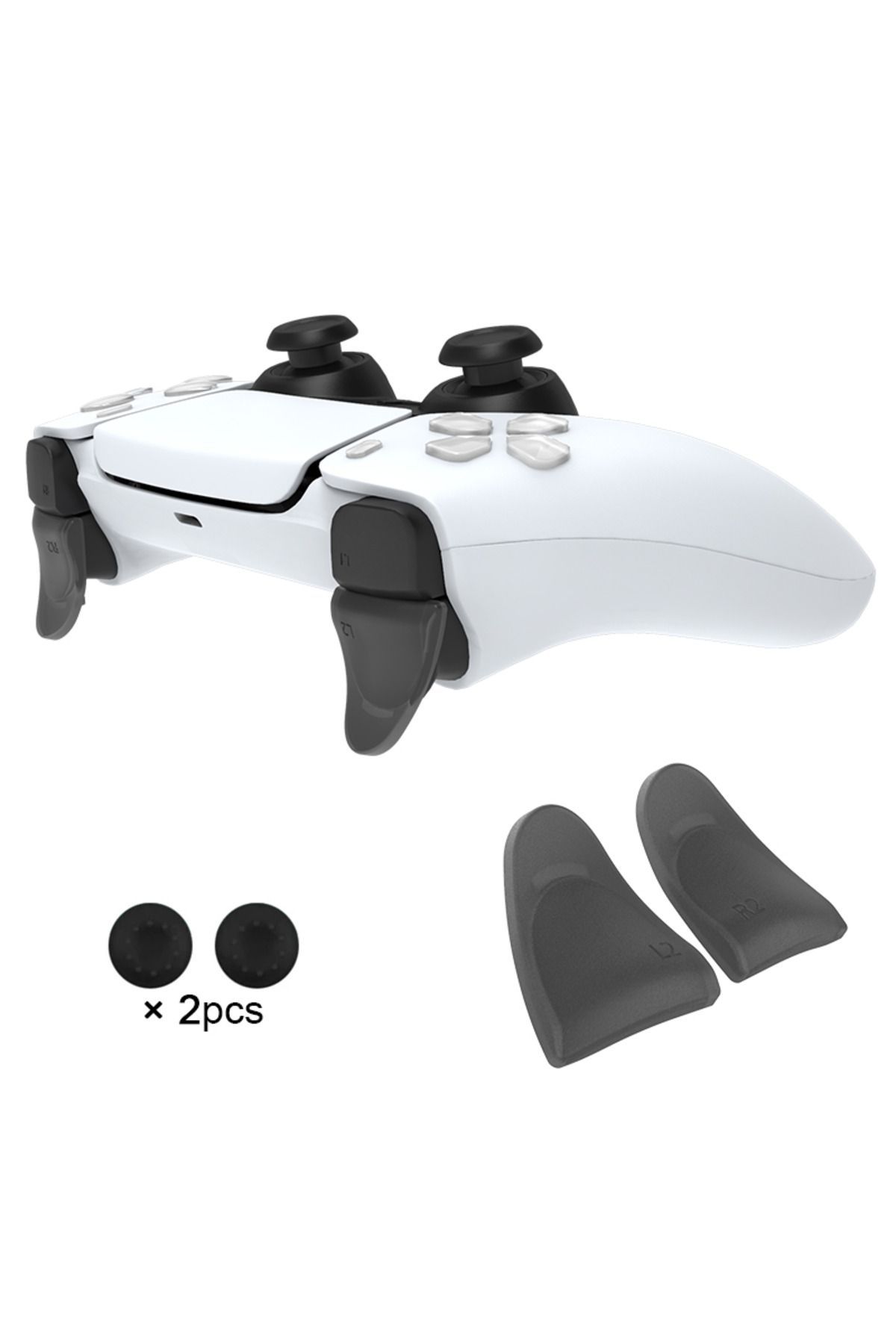 Choice-Black Key Data Frog Extended Triggers Button For Ps5 L2/r2 Trigger Extender D-pad Key Cap For Playst 1