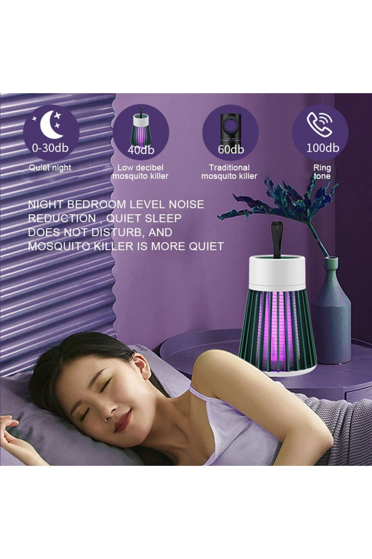 HAOYUNMA-UV Mosquito Lamp USB Charge Anti Mosquito Lamp Pest Control Lamp(No Battery) 5