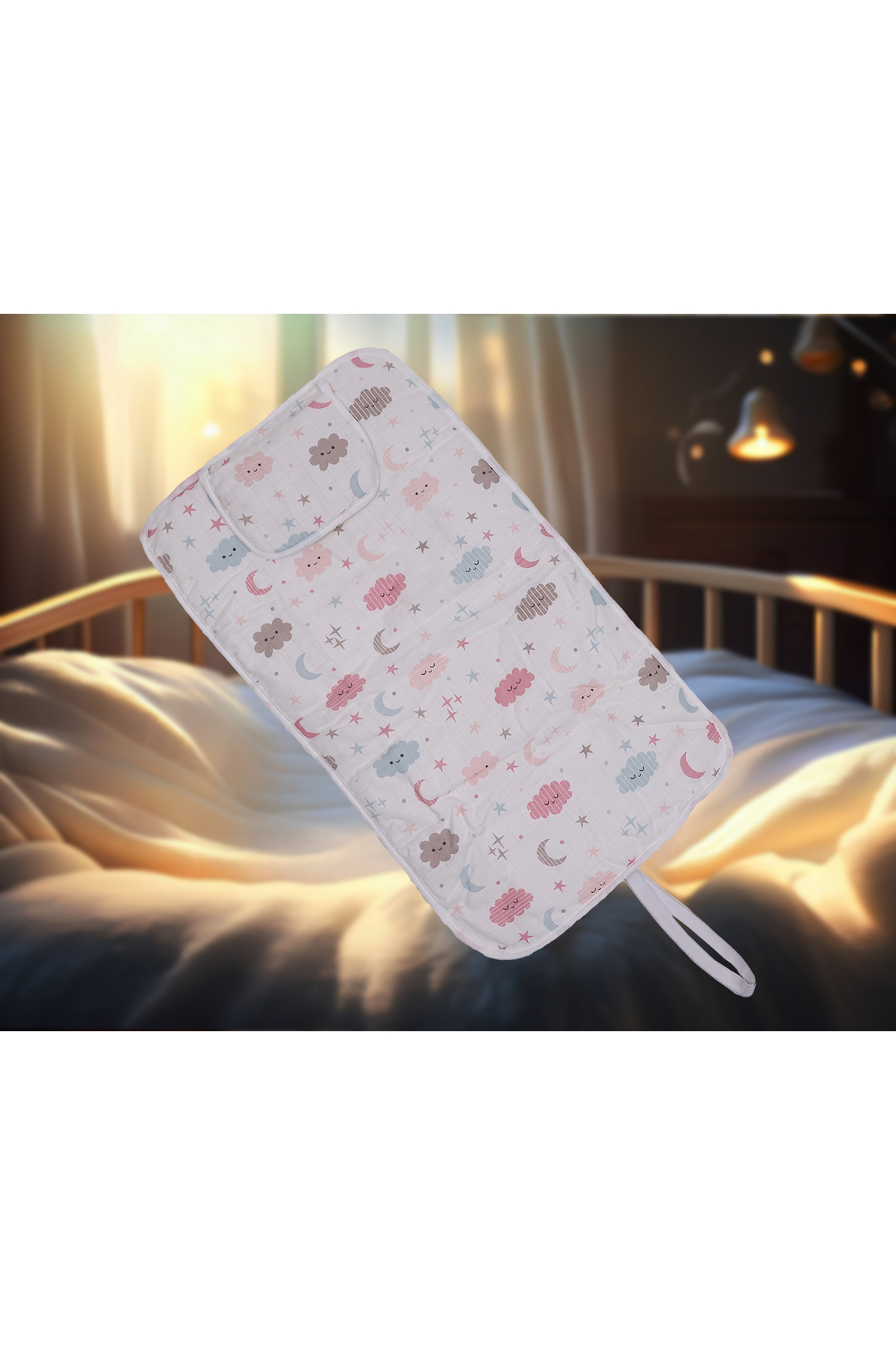 zenginhome MÜSLİN KIZ BEBEK ALT AÇMA MİNDERİ, BAKIM PEDİ fotoğrafı 3 (önizleme)