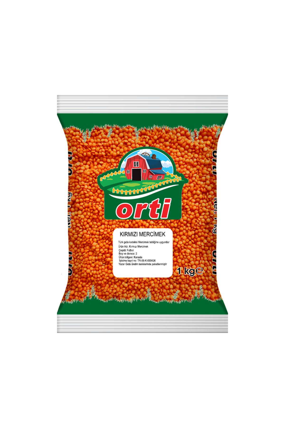 orti Kırmızı Mercimek 1Kg