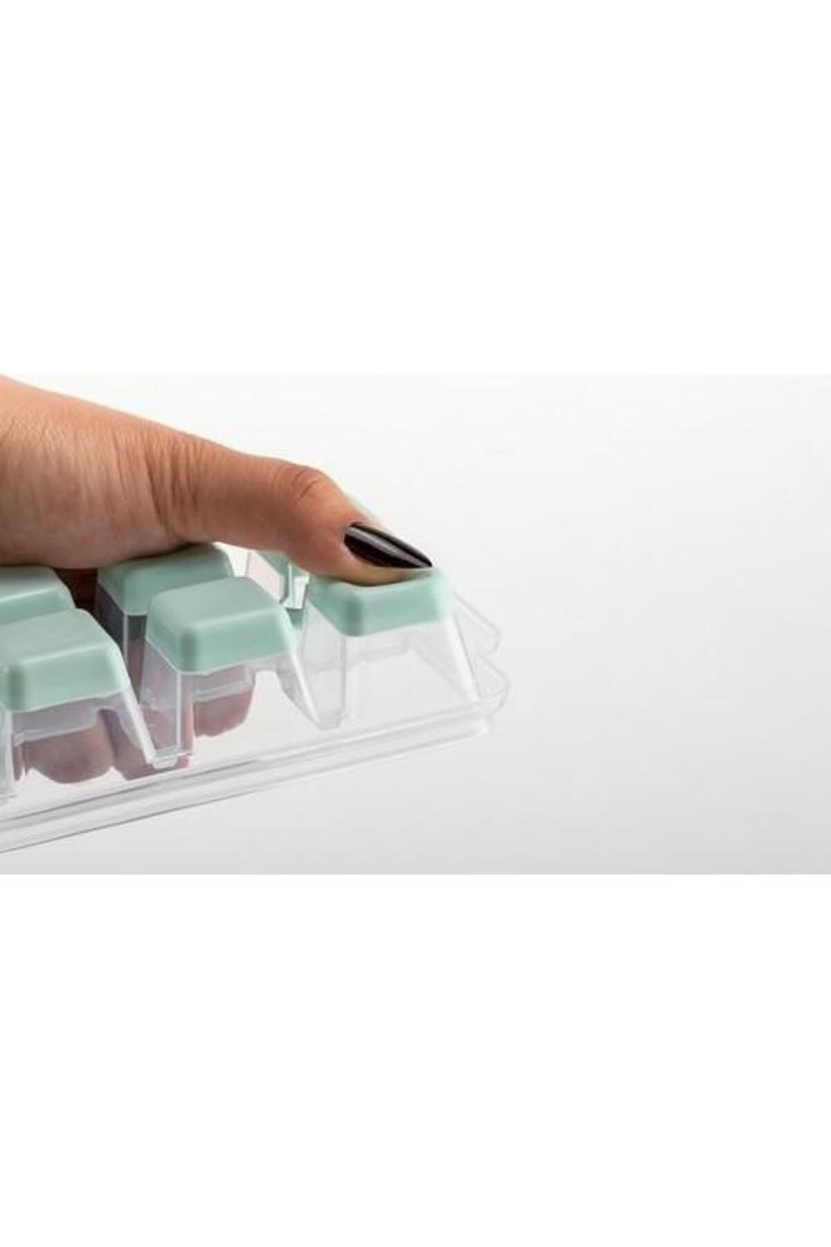 NAKRES-Silicone Ice Mold - Push Release, Compartmented Lid, Non-Stick Icebox 5