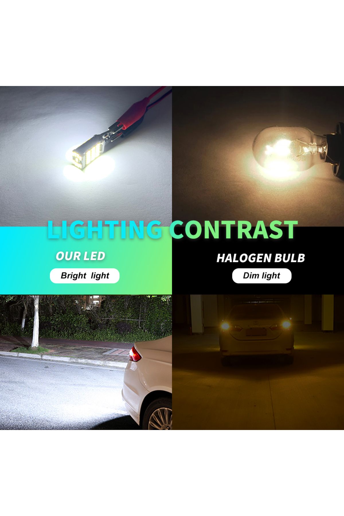 Choice-T15 White 2pcs T15 4014 45chips W16w Led Backup Light Reserve Lamp Canbus Bulbs No Error High Power 4