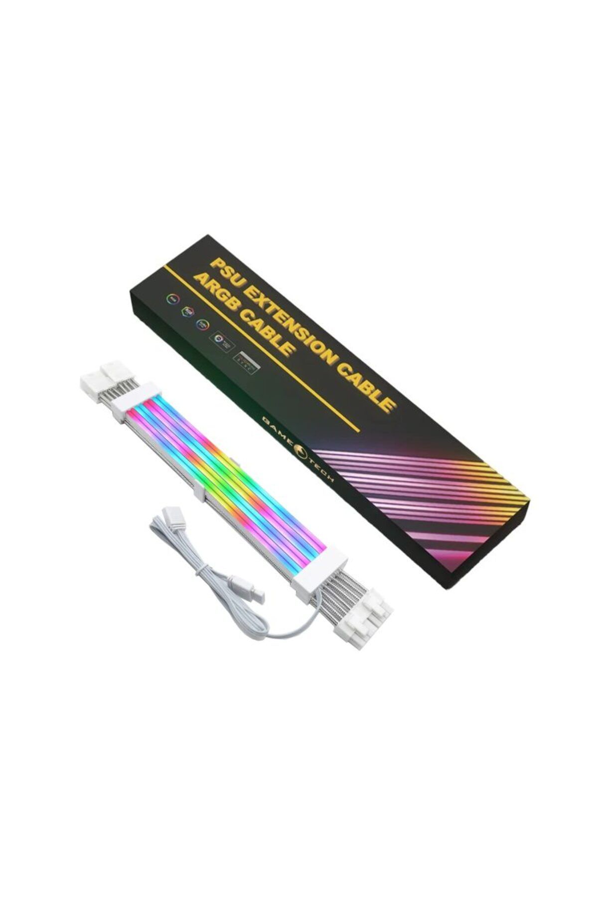 GAMETECH-A-Rgb Sleeved Cable Set Rgb Extension Cable (1X24 Pin Motherboard + 2X8 Pin Graphics Card) 7