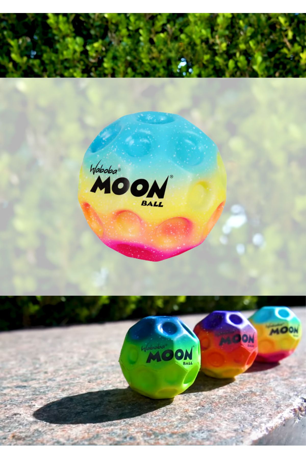 Waboba Rainbow Moon Ball Top - Pembe Sarı Mavi