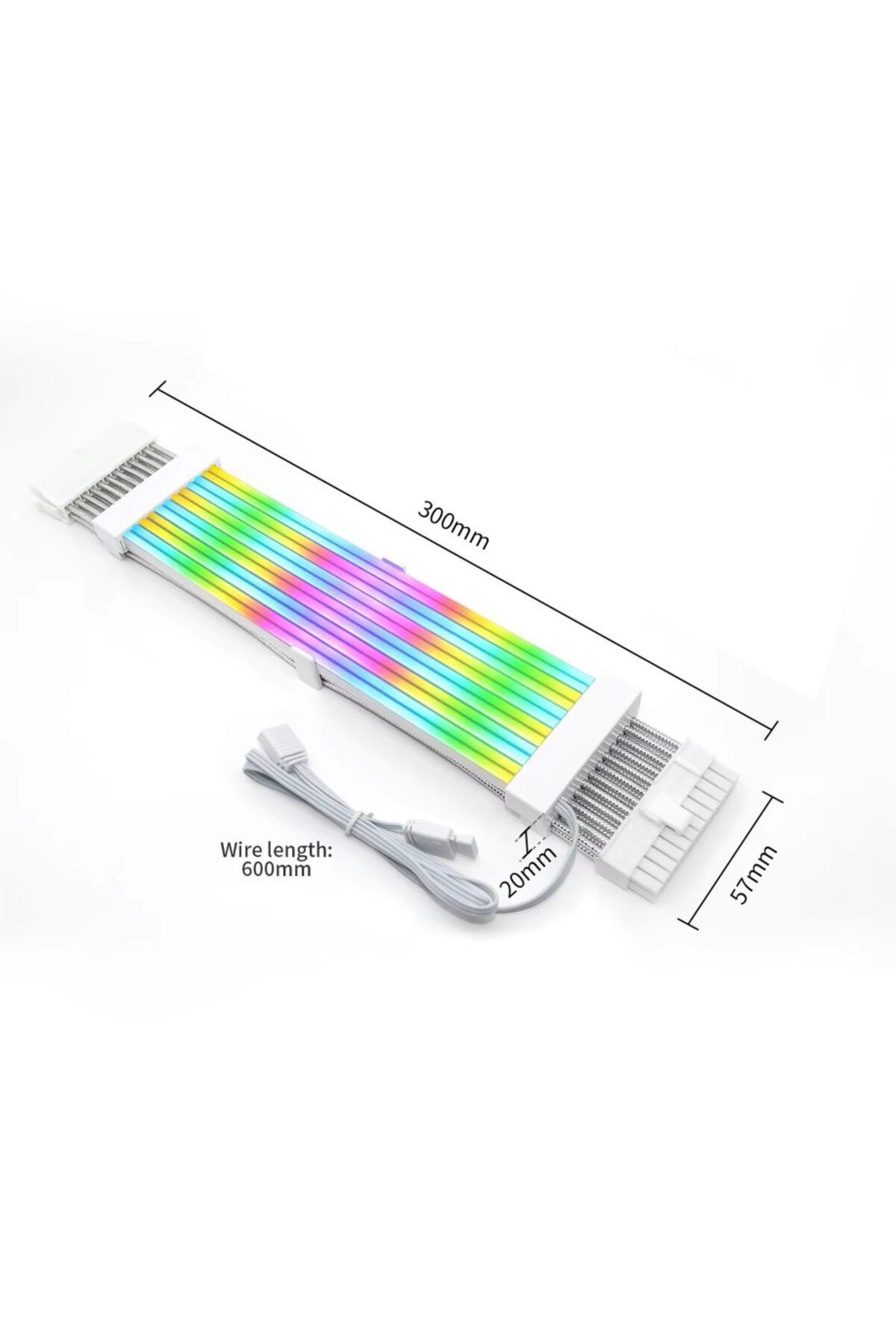 GAMETECH-A-Rgb Sleeved Cable Set Rgb Extension Cable (1X24 Pin Motherboard + 2X8 Pin Graphics Card) 2