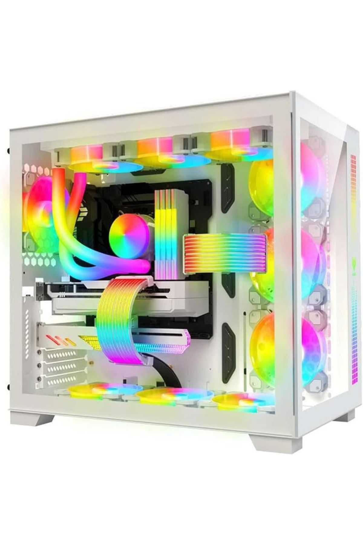 GAMETECH-A-Rgb Sleeved Cable Set Rgb Extension Cable (1X24 Pin Motherboard + 2X8 Pin Graphics Card) 4