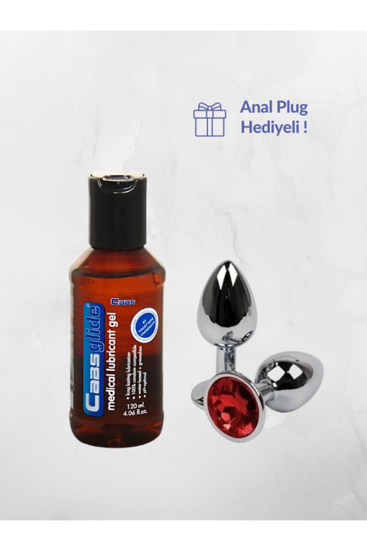 AŞKIN DEPOSU AŞKINDEPOSU Cabs Glide Kayganlaştırıcı Jel 120ml Anal Plug Paket Seti