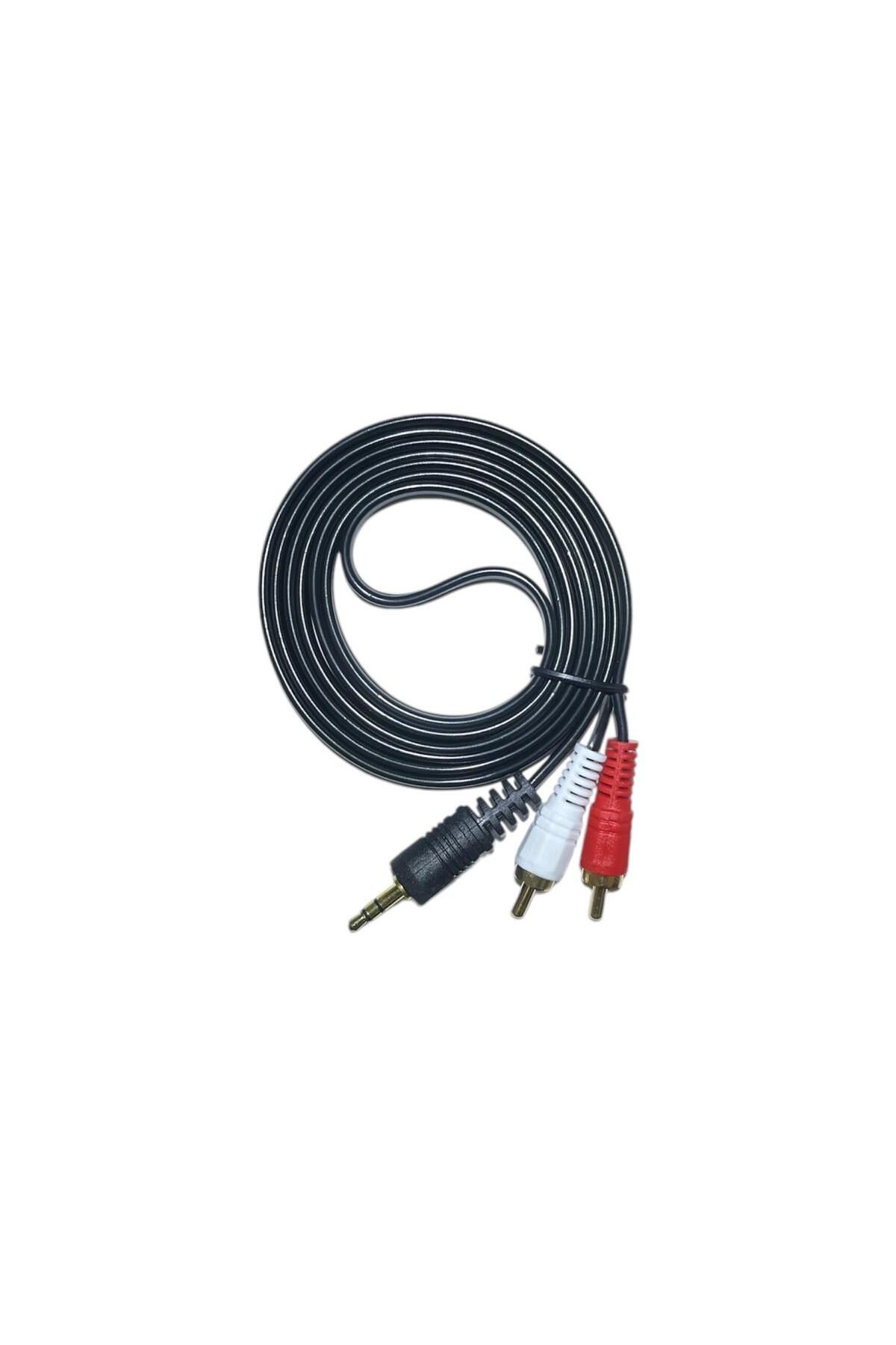 Platoon 3.5mm 2rca Jak Kablosu 1.5m Stereo Splitter Aux Profesyonel Av Ses Uzatma Kablosu