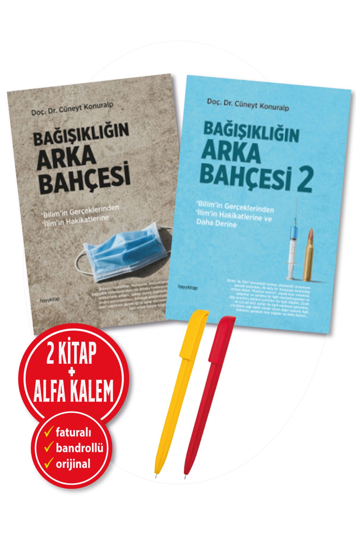 hayykitap Alfa Kalem+Cüneyt Konuralp(Bağışıklığın Arka Bahçesi 1 ve 2) 2 Kitap Set