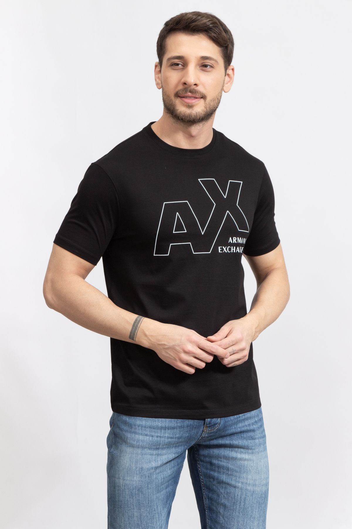 تی شرت مشکی مردانه دوچرخه یاکا سیاه Armani Exchange
