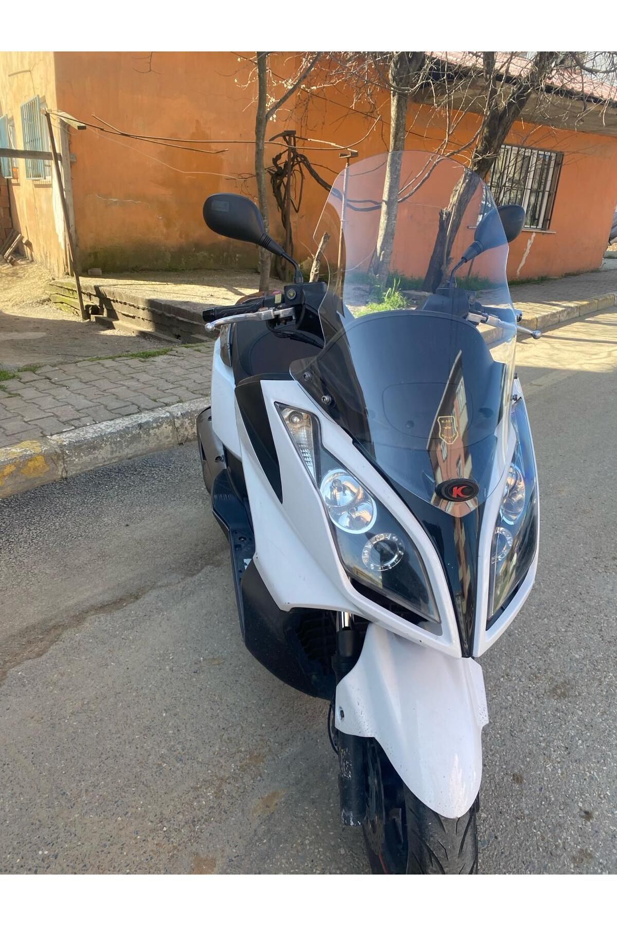 Kymco Downtown  200 300 Siperlik Ön Cam 2011 2015 Model 67cm Şeffaf renk 4mm
