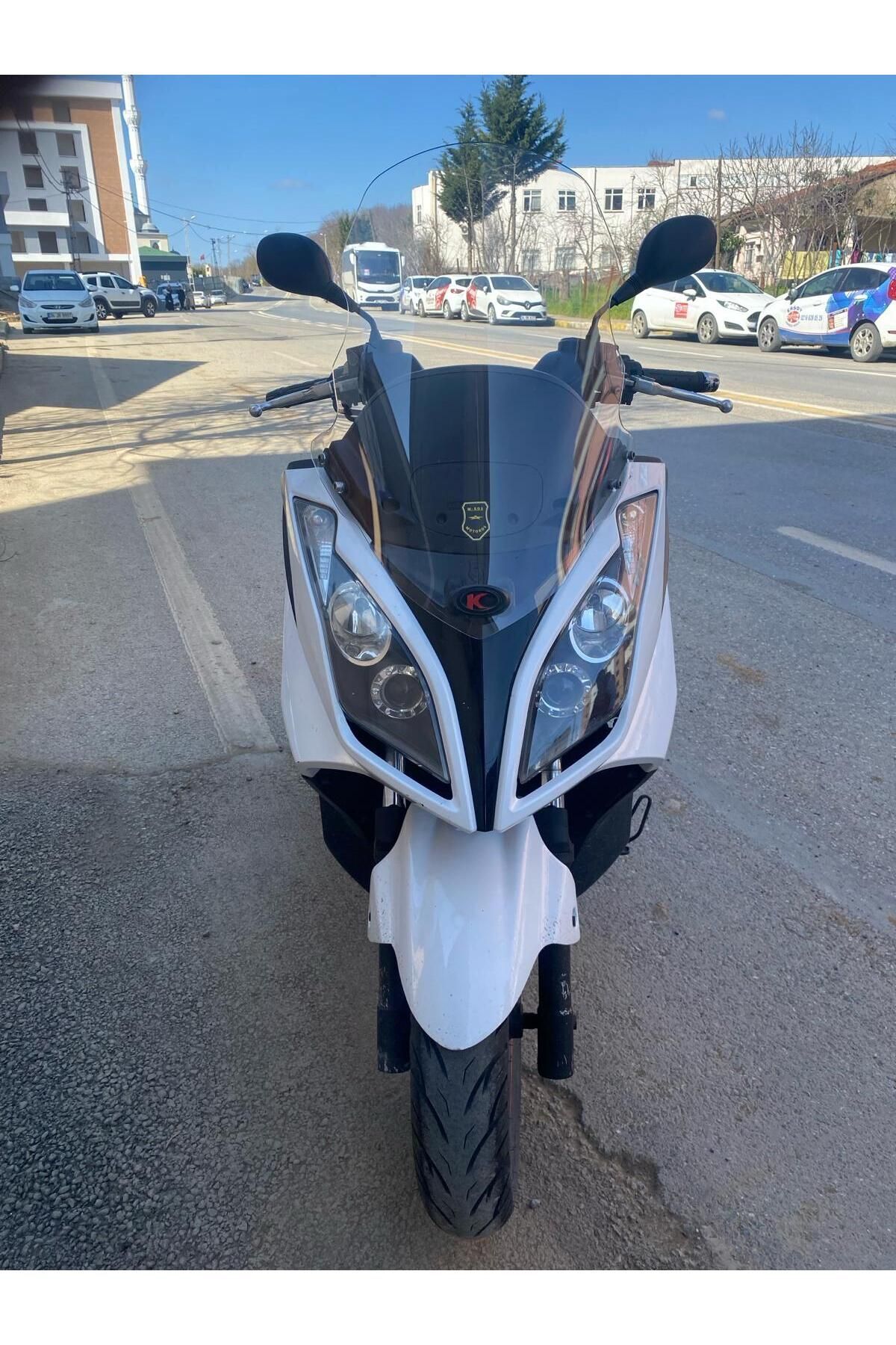 Kymco Downtown  200 300 Siperlik Ön Cam 2011 2015 Model 67cm Şeffaf renk 4mm