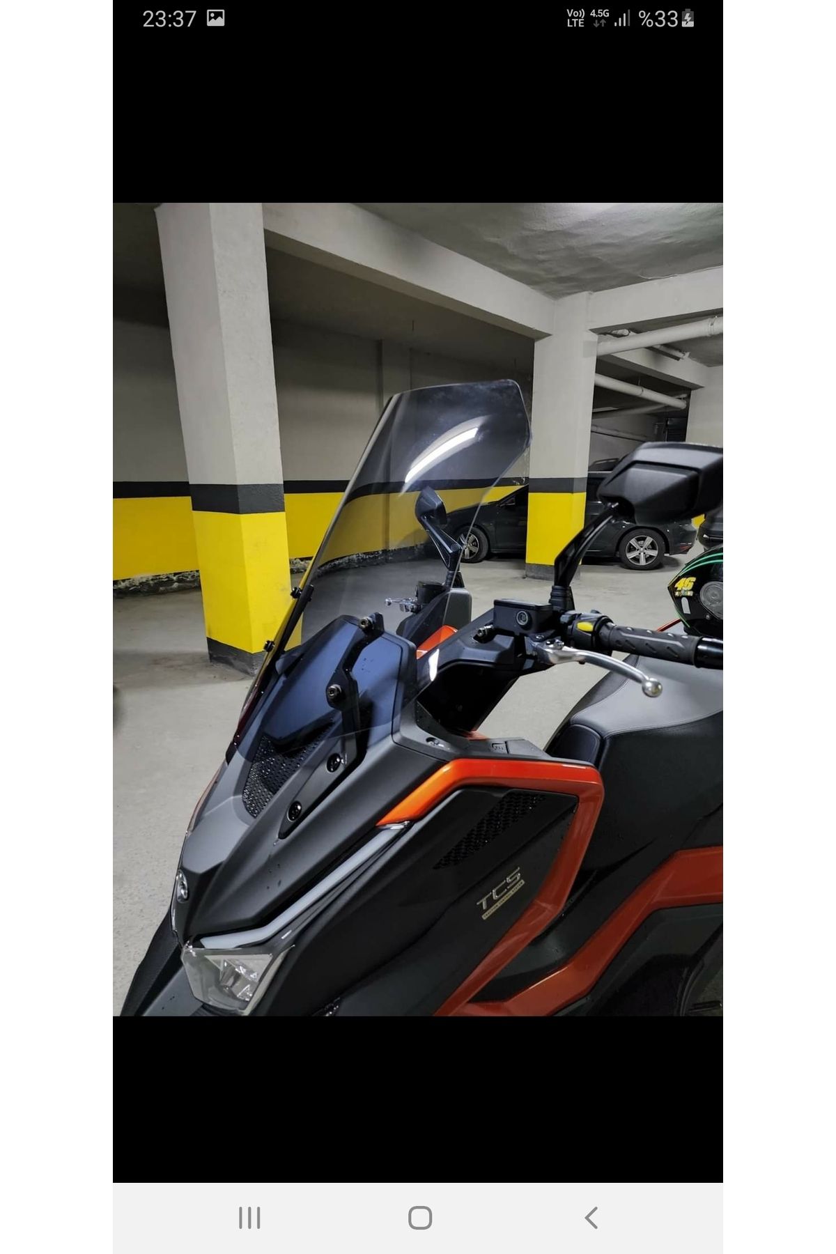 Kymco DTX 360 Siperlik Ön Cam 2021-2023 Model 65cm Füme Renkli 4mm UZUN CAM