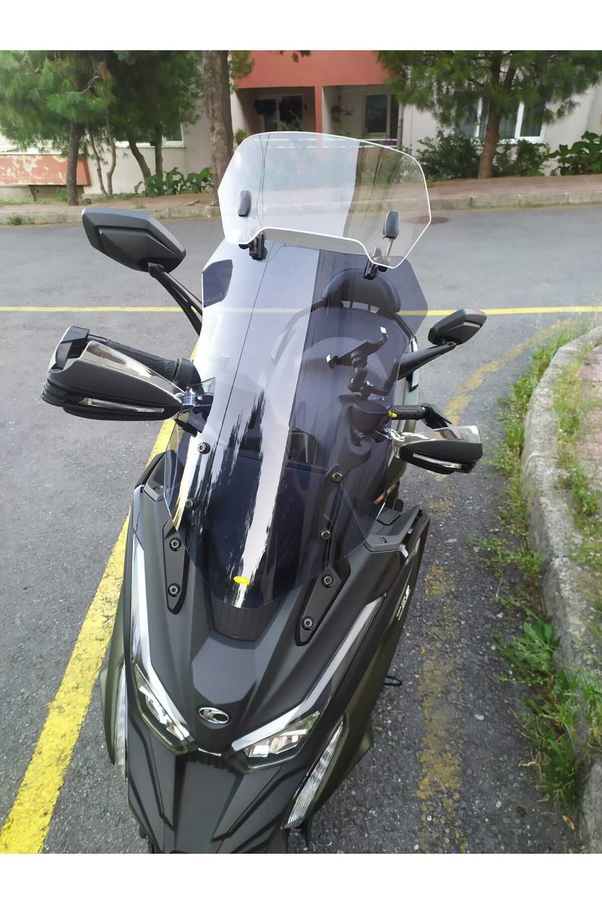 Kymco DTX 360 Siperlik Ön Cam 2021-2023 Model 65cm Füme Renkli 4mm UZUN CAM