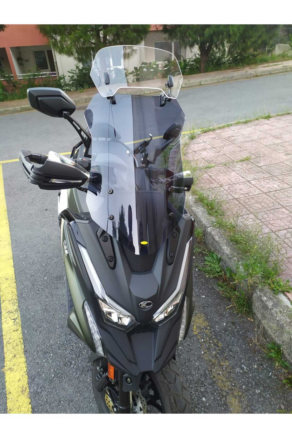 Kymco DTX 360 Siperlik Ön Cam 2021-2023 Model 65cm Füme Renkli 4mm UZUN CAM