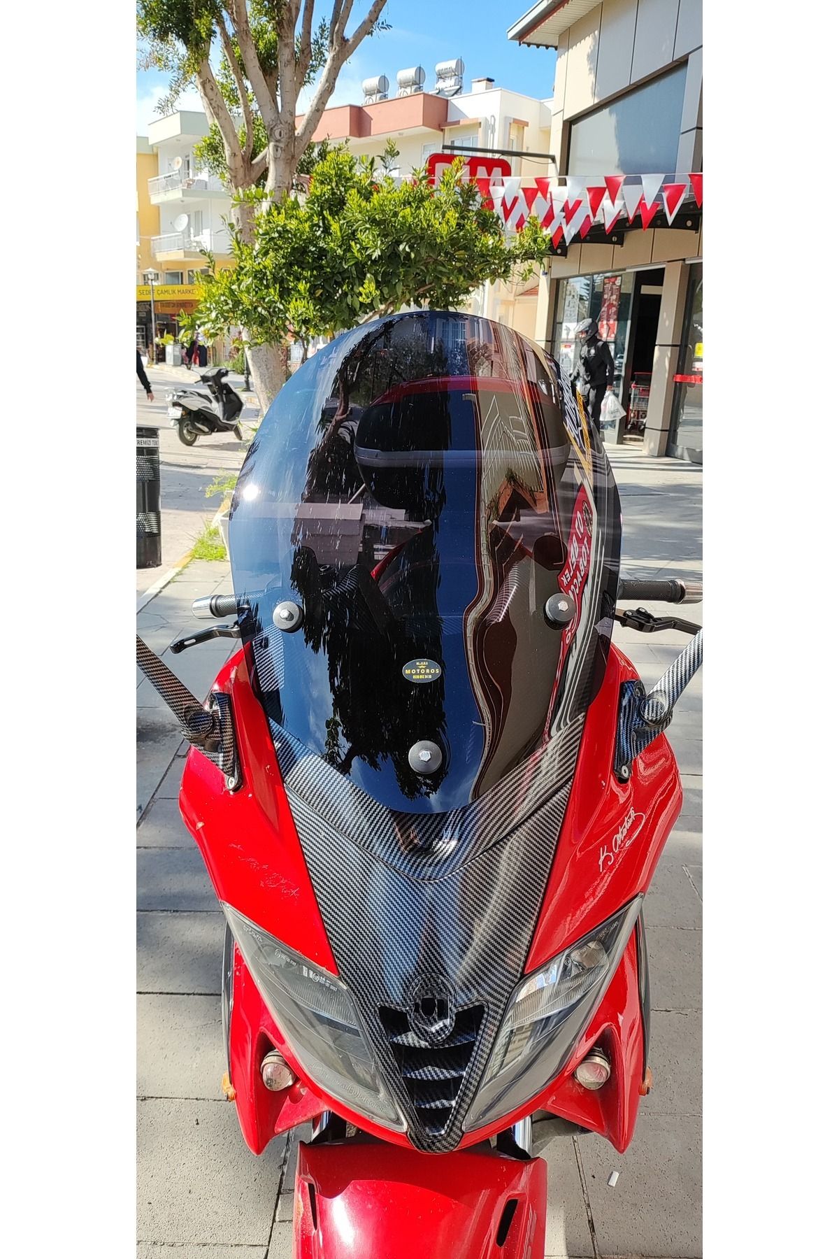 Gilera Nexus 500 Siperlik Ön Cam 2004-2008 Model 58cm Siyah Renkli 4mm