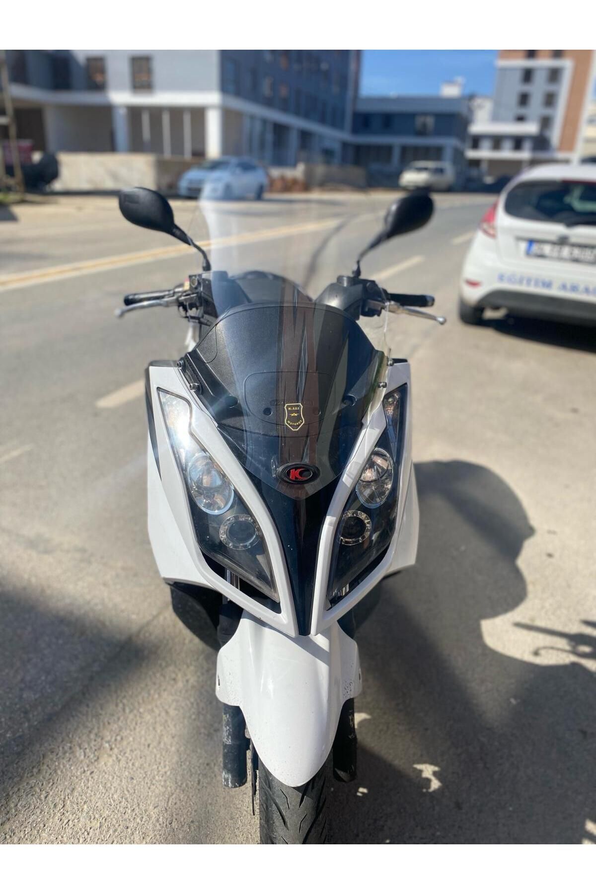 Kymco Downtown  200 300 Siperlik Ön Cam 2011 2015 Model 67cm Şeffaf renk 4mm