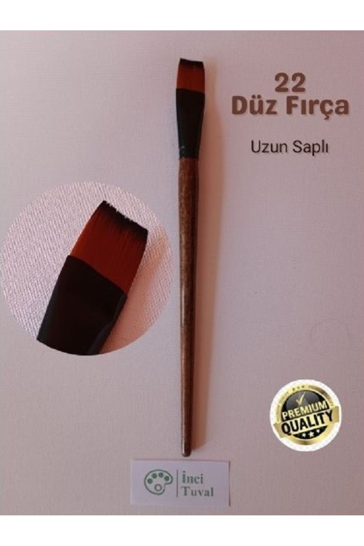 Cenova Art Vopsea În Ulei Profesională, Dimensiune 22, Perie Groasă, Mâner Lung, Cu Peri Naturali, Ulei, Vopsea Acrilică - One Size